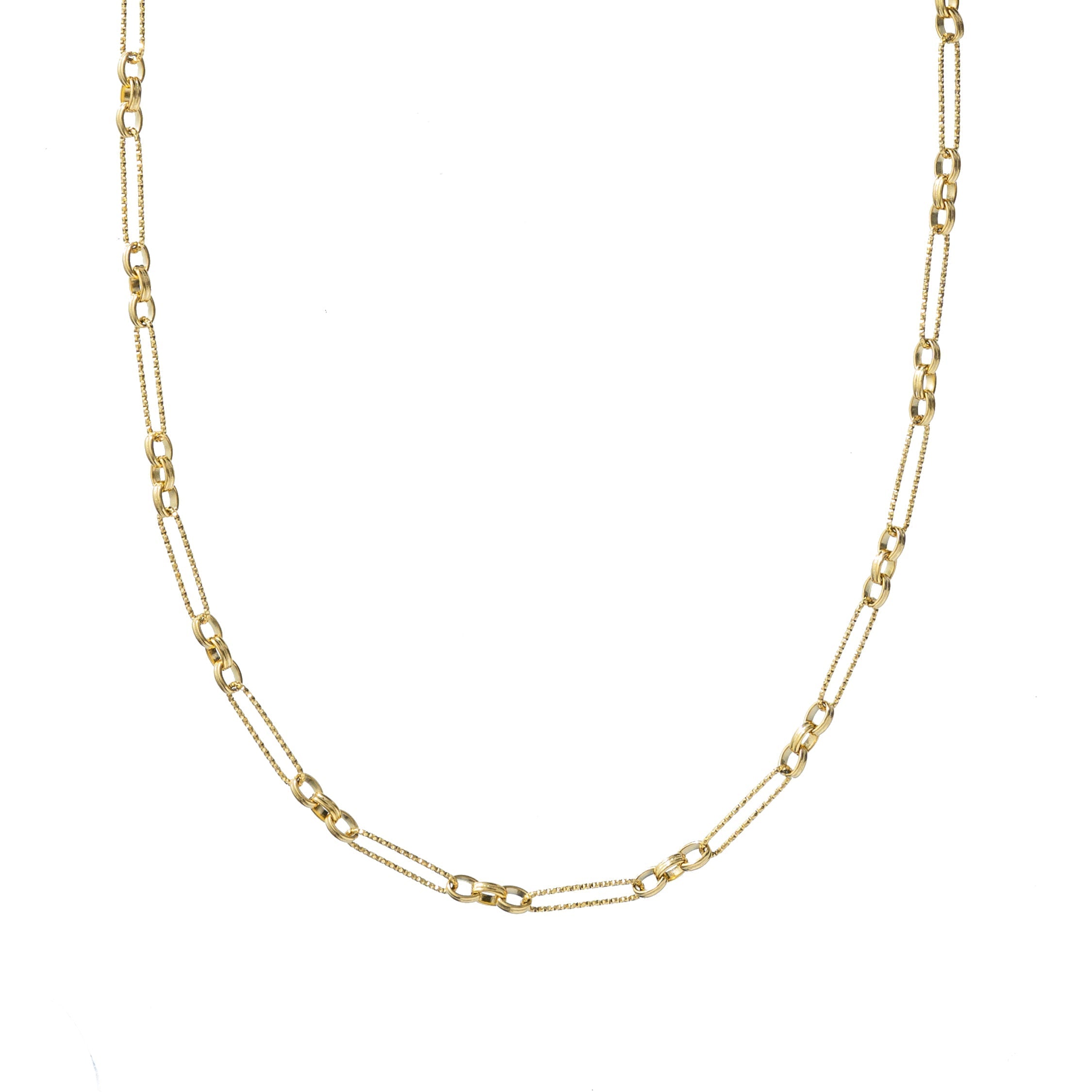 Waterproof Gold Modern Paperclip Chain Necklace