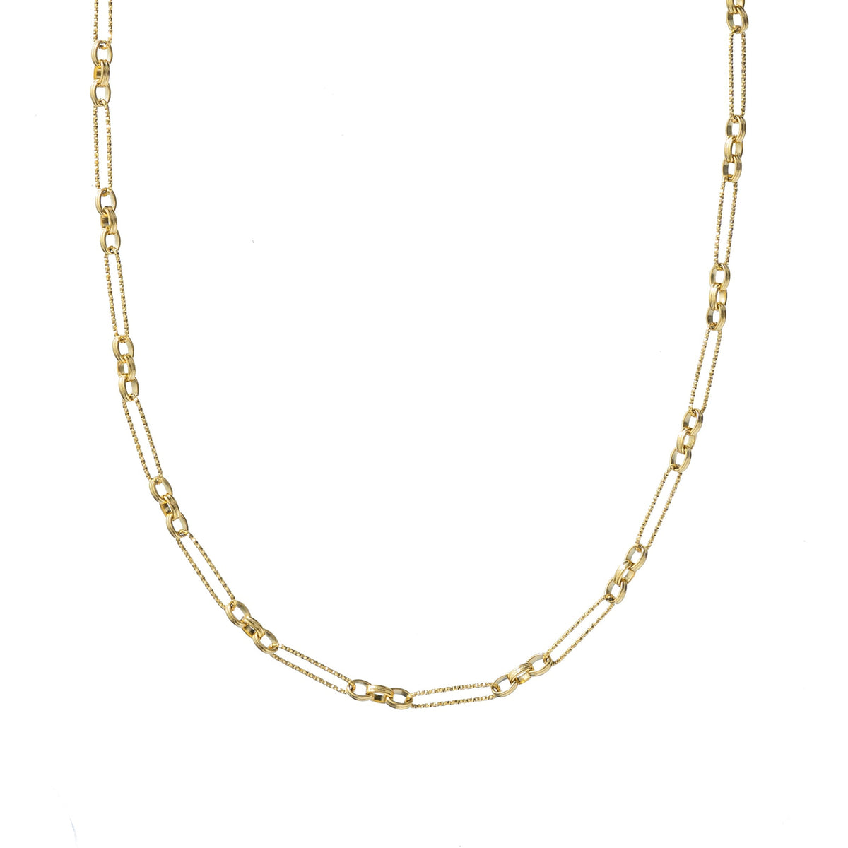 Waterproof Gold Modern Paperclip Chain Necklace