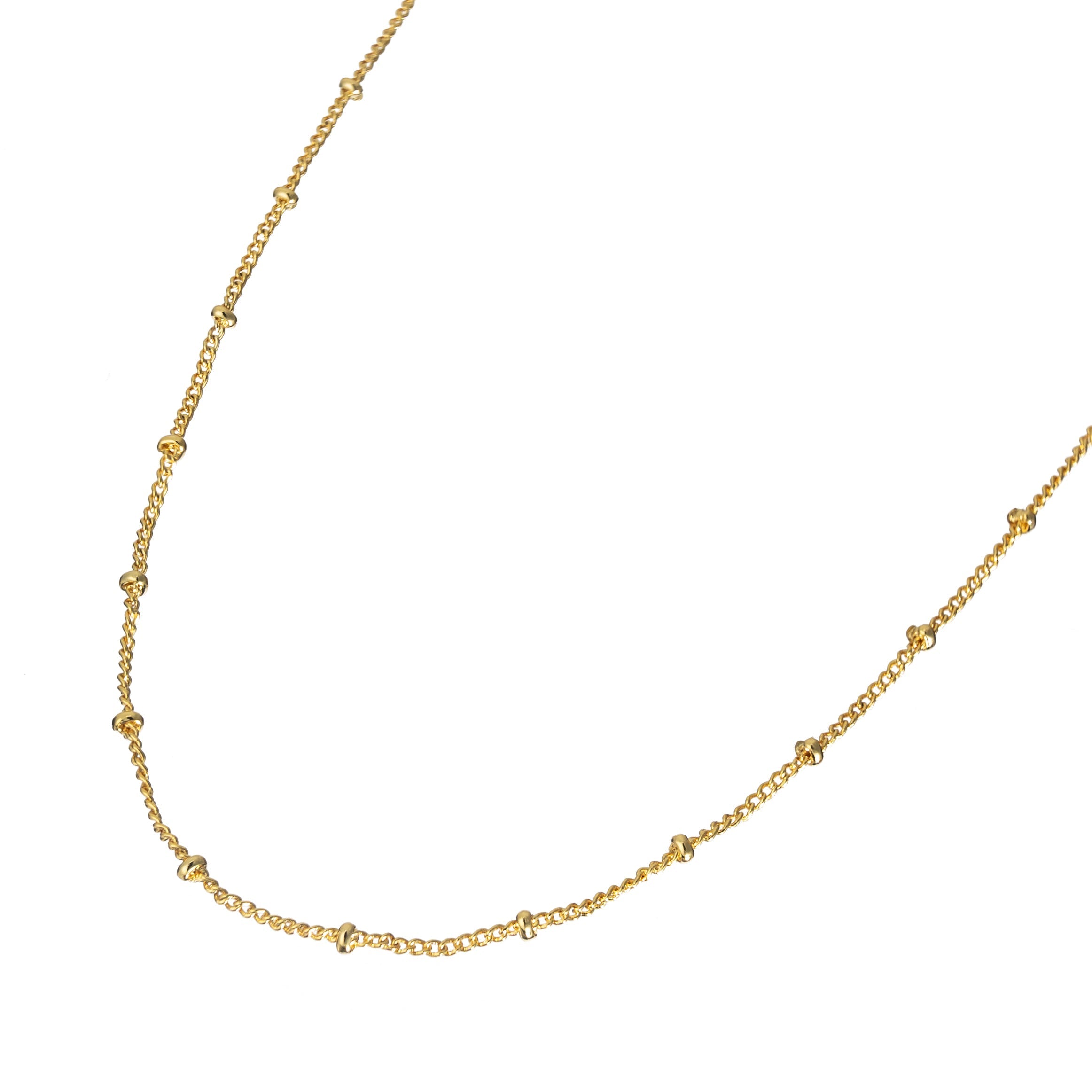 18K Gold Dotted Chain Choker
