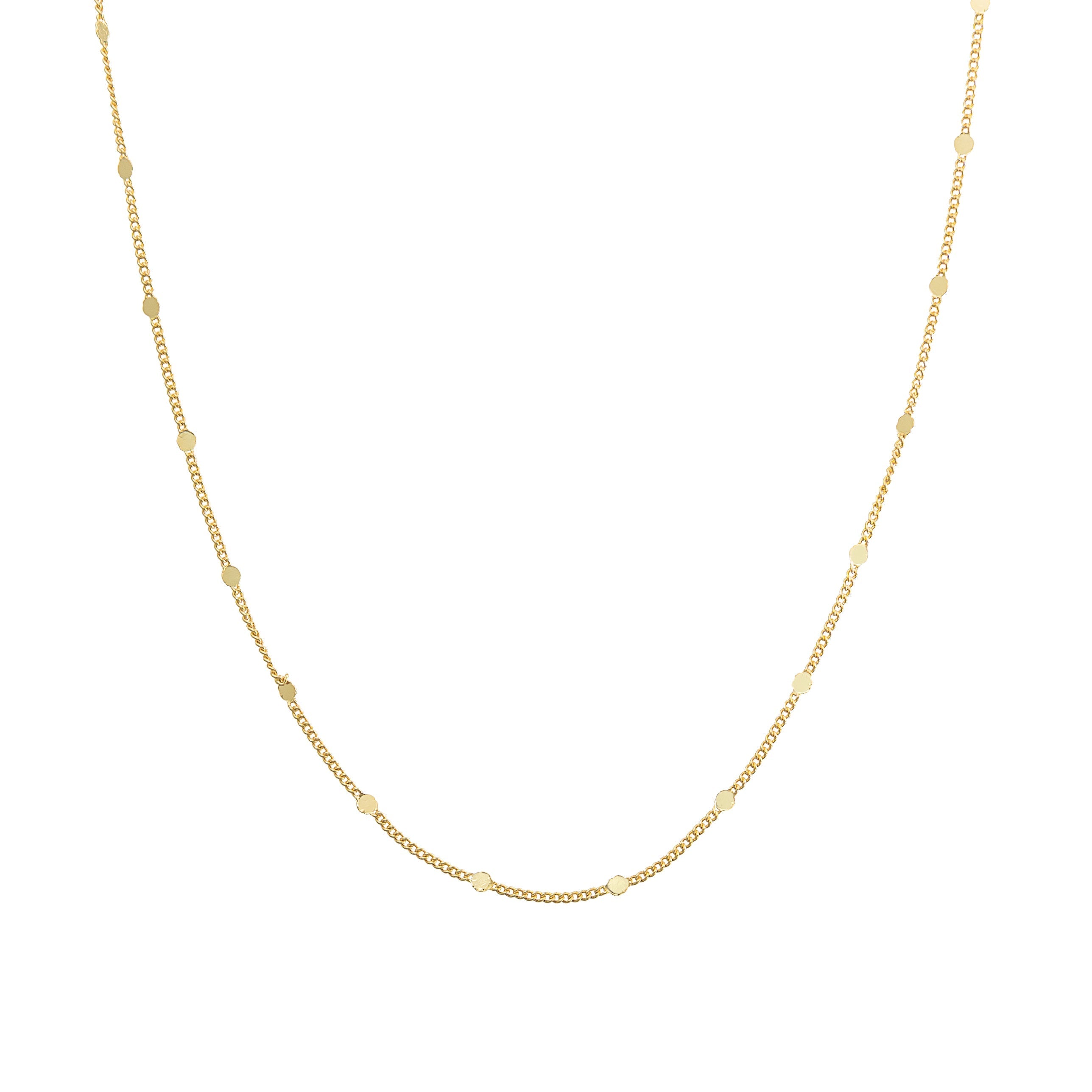18K Gold Dainty Reflective Choker
