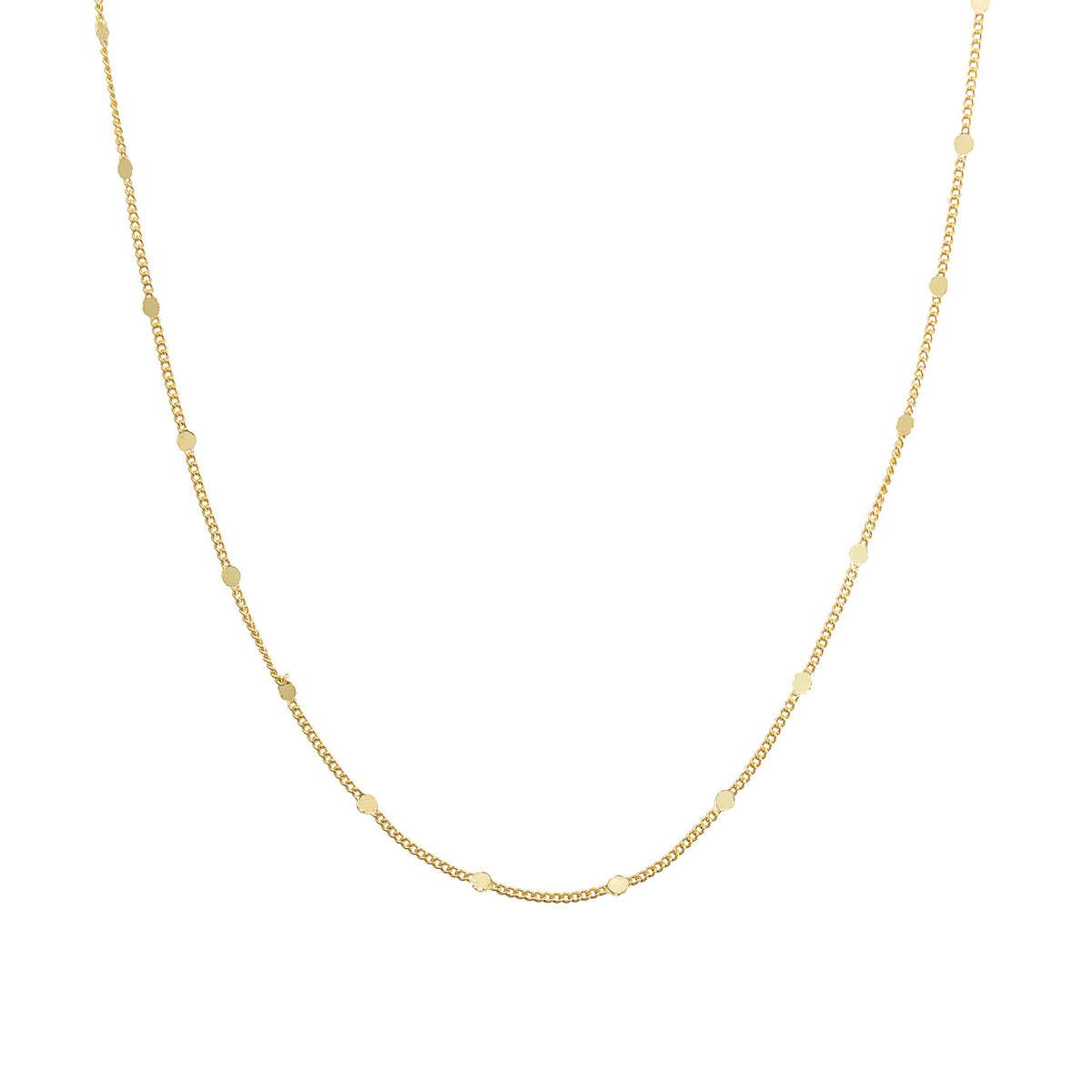 18K Gold Dainty Reflective Choker