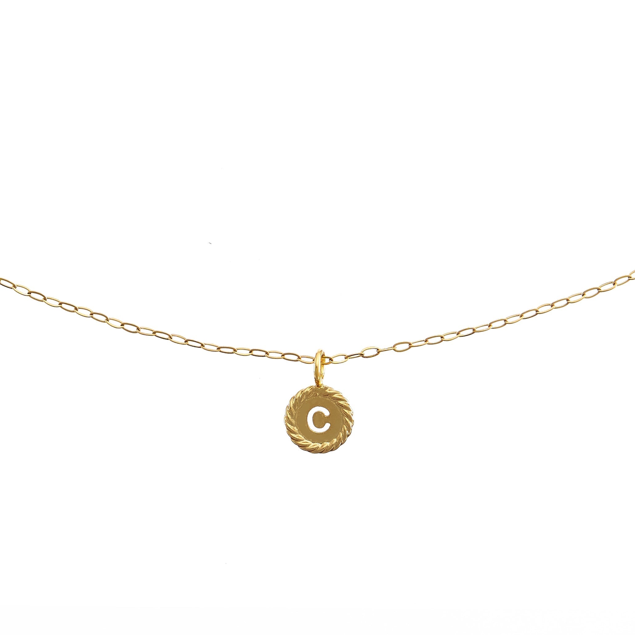 Waterproof Gold Sealed Initial Necklace