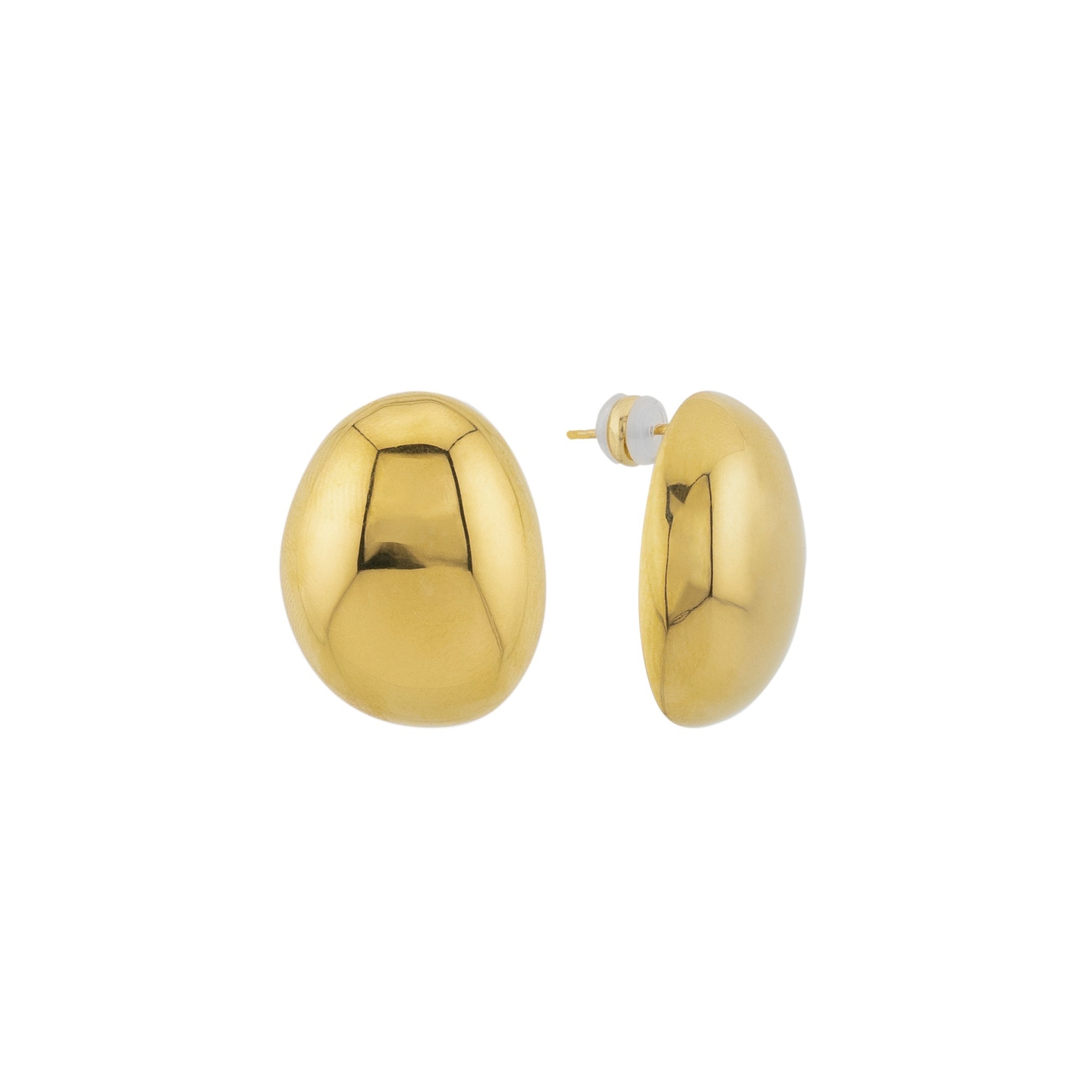 Waterproof Gold Statement Dome Earrings