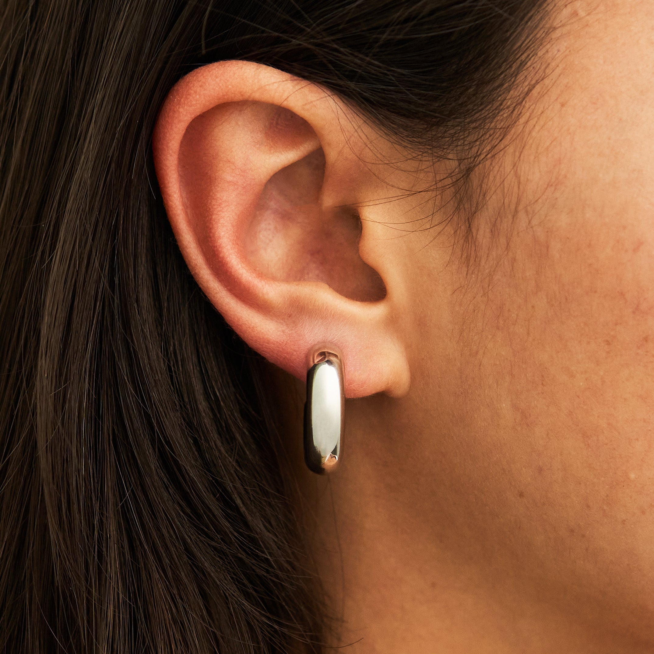 Waterproof Silver Bubble Mini Hoops