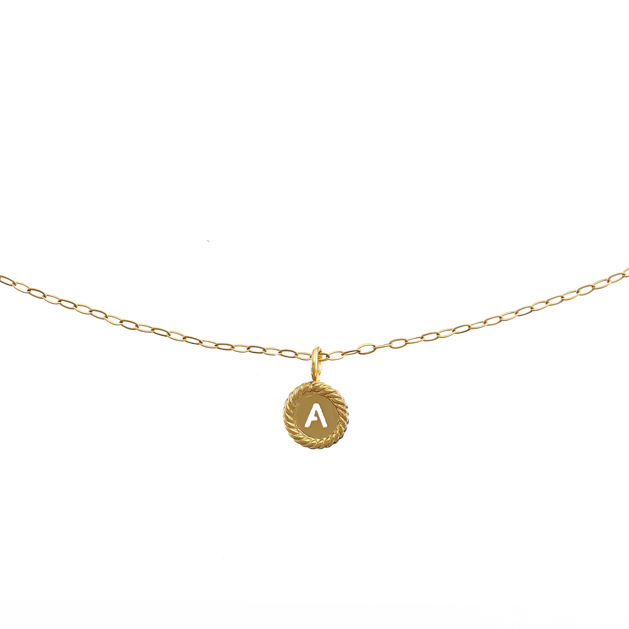 Waterproof Gold Sealed Initial Necklace Set x 16