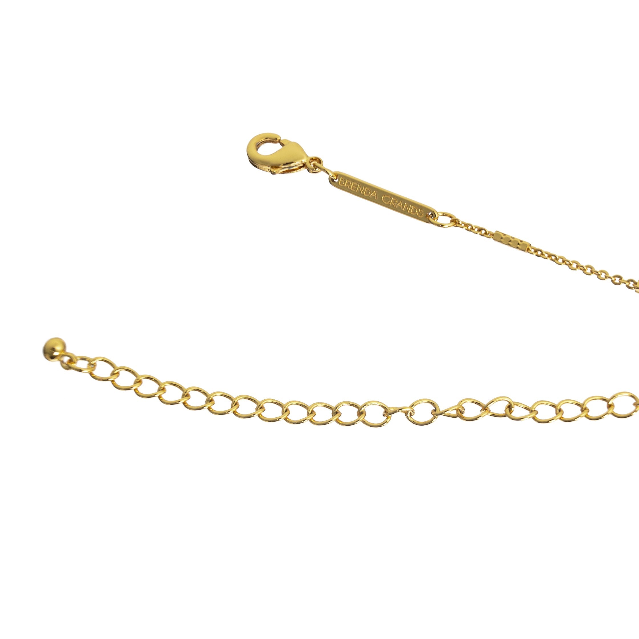 18K Gold Shiny Lariat Necklace
