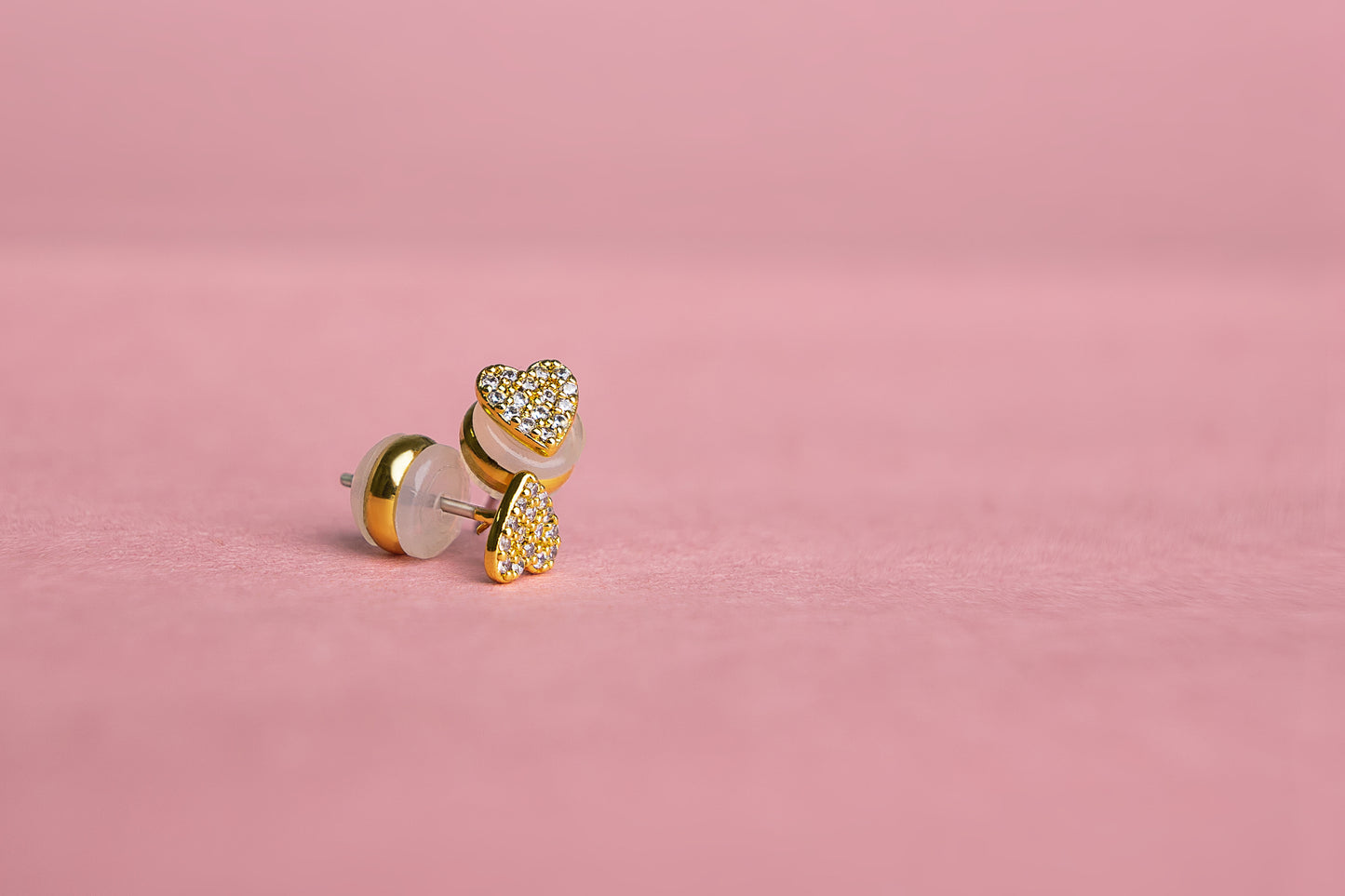Mini Shiny Heart Studs
