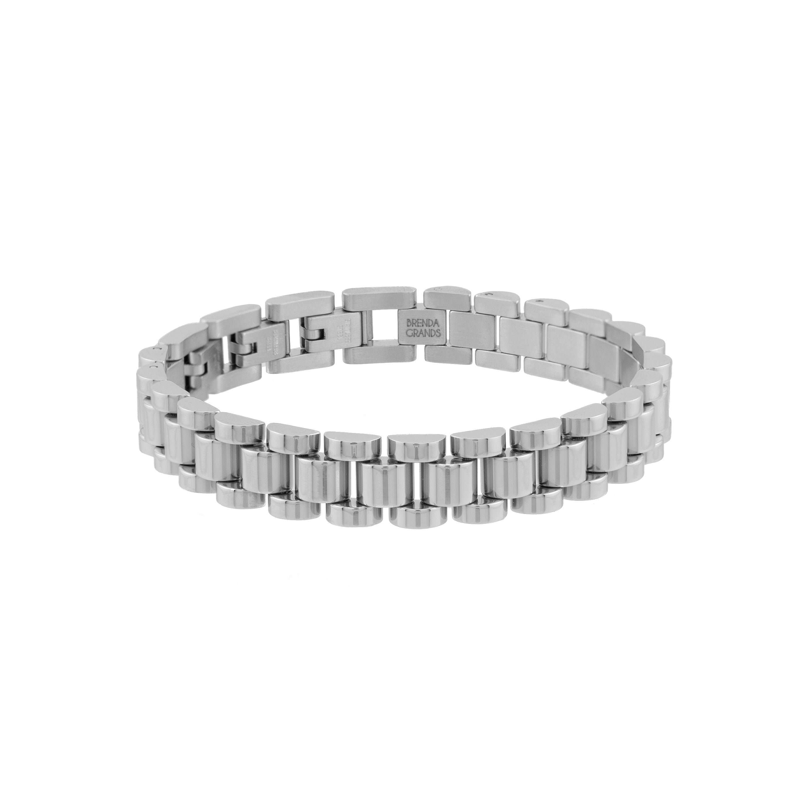 Waterproof Silver Watch Band Bracelet