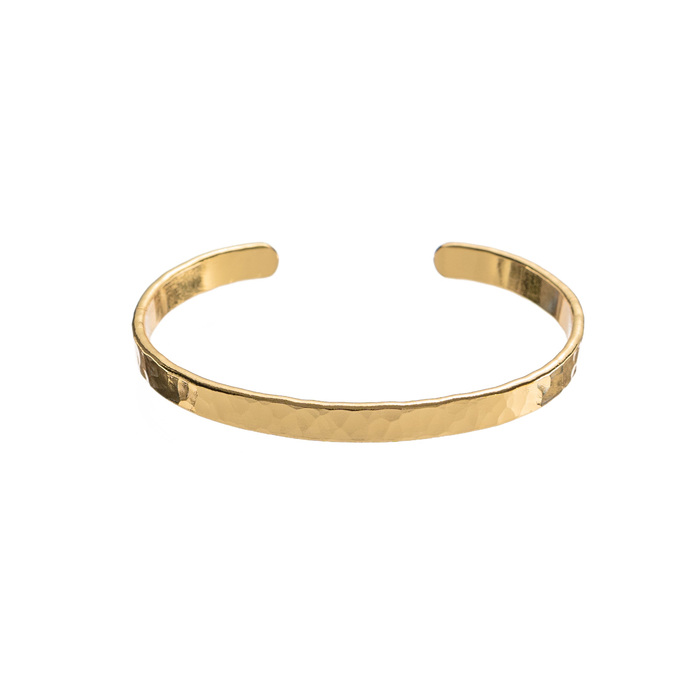 24K Gold Hammered Bangle