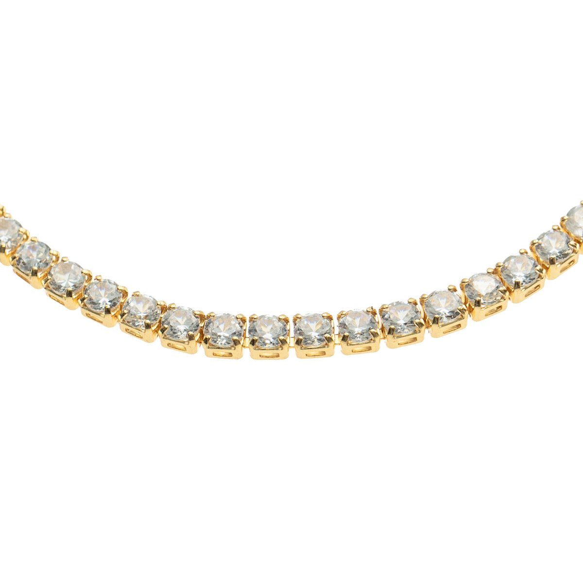 18K Gold Pull Tie Tennis Bracelet