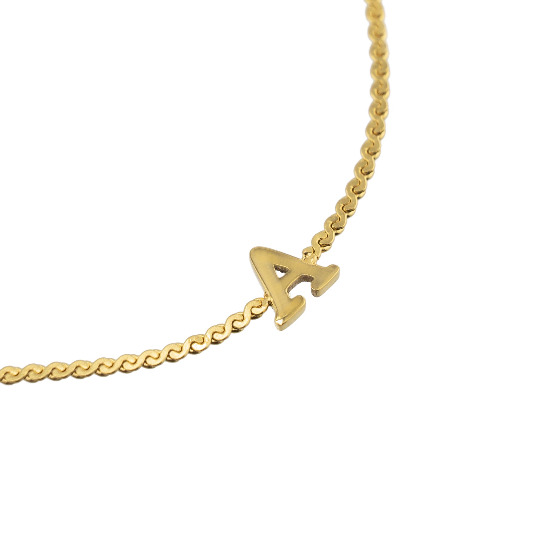 Waterproof Dainty Gold Initial Bracelet