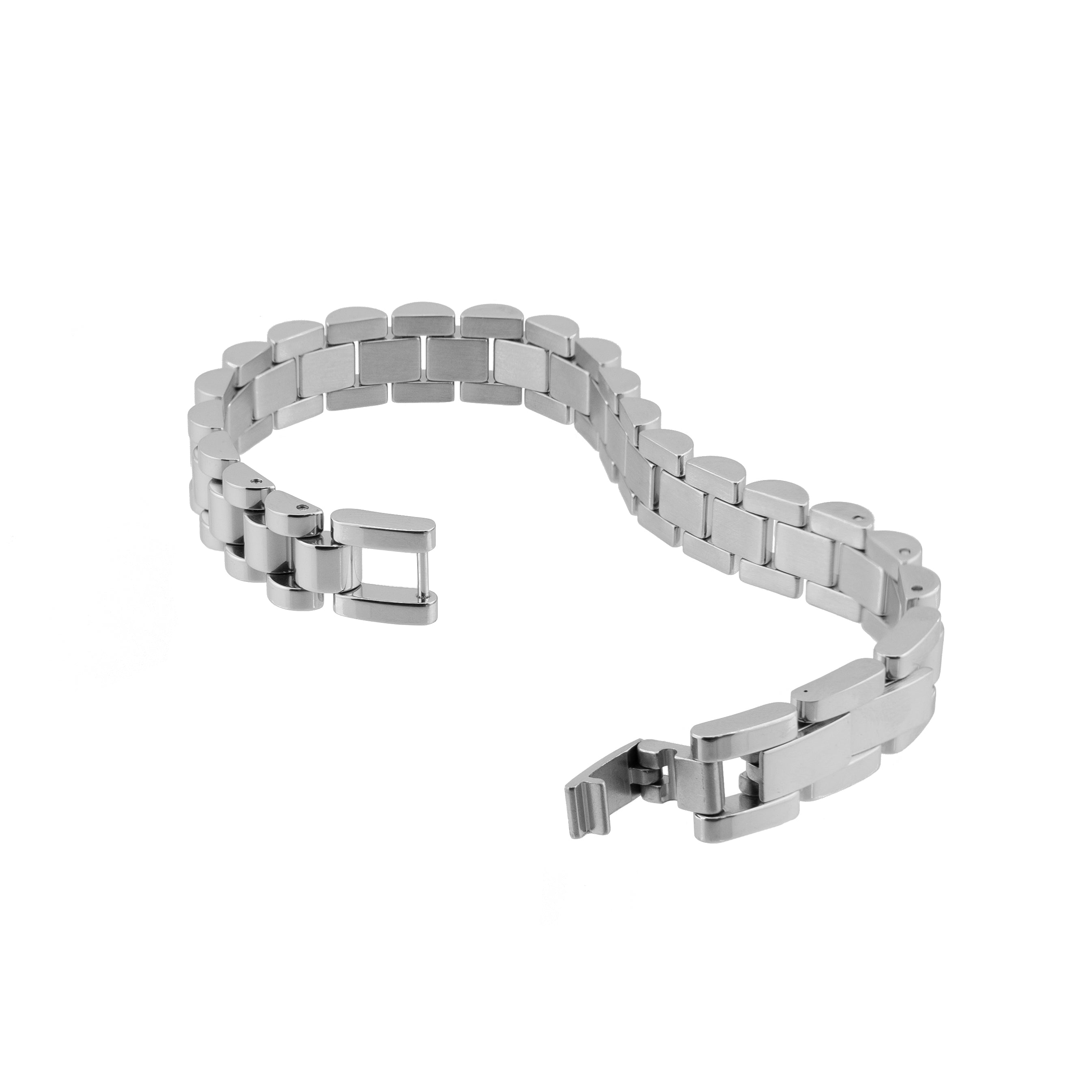 Waterproof Silver Watch Band Bracelet