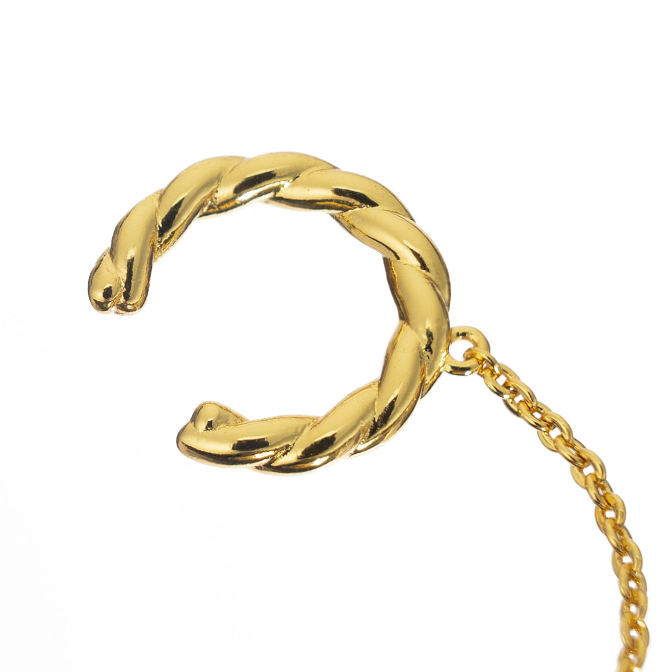 18K Gold Zenith + Twisted ear cuff Single