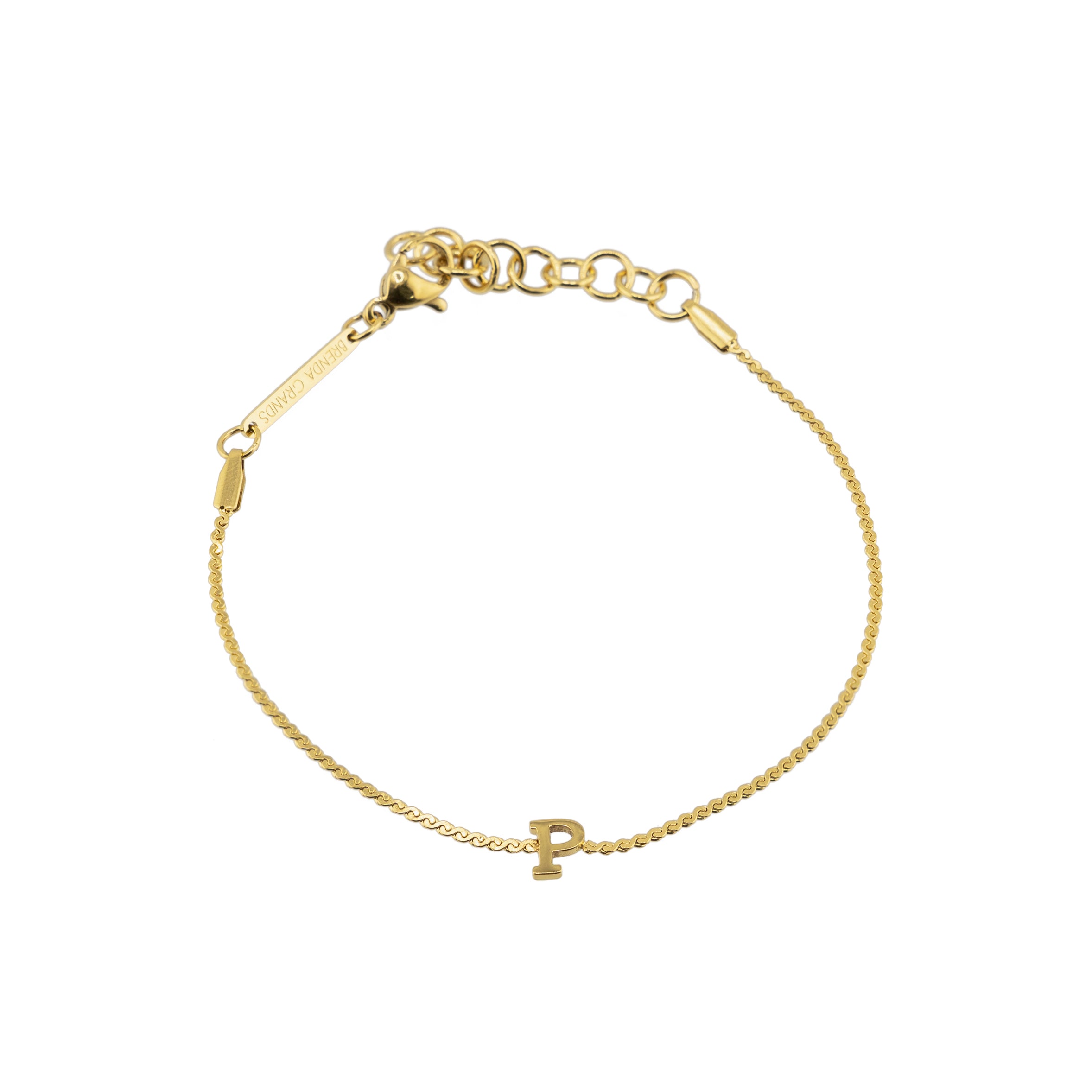 Waterproof Dainty Gold Initial Bracelet