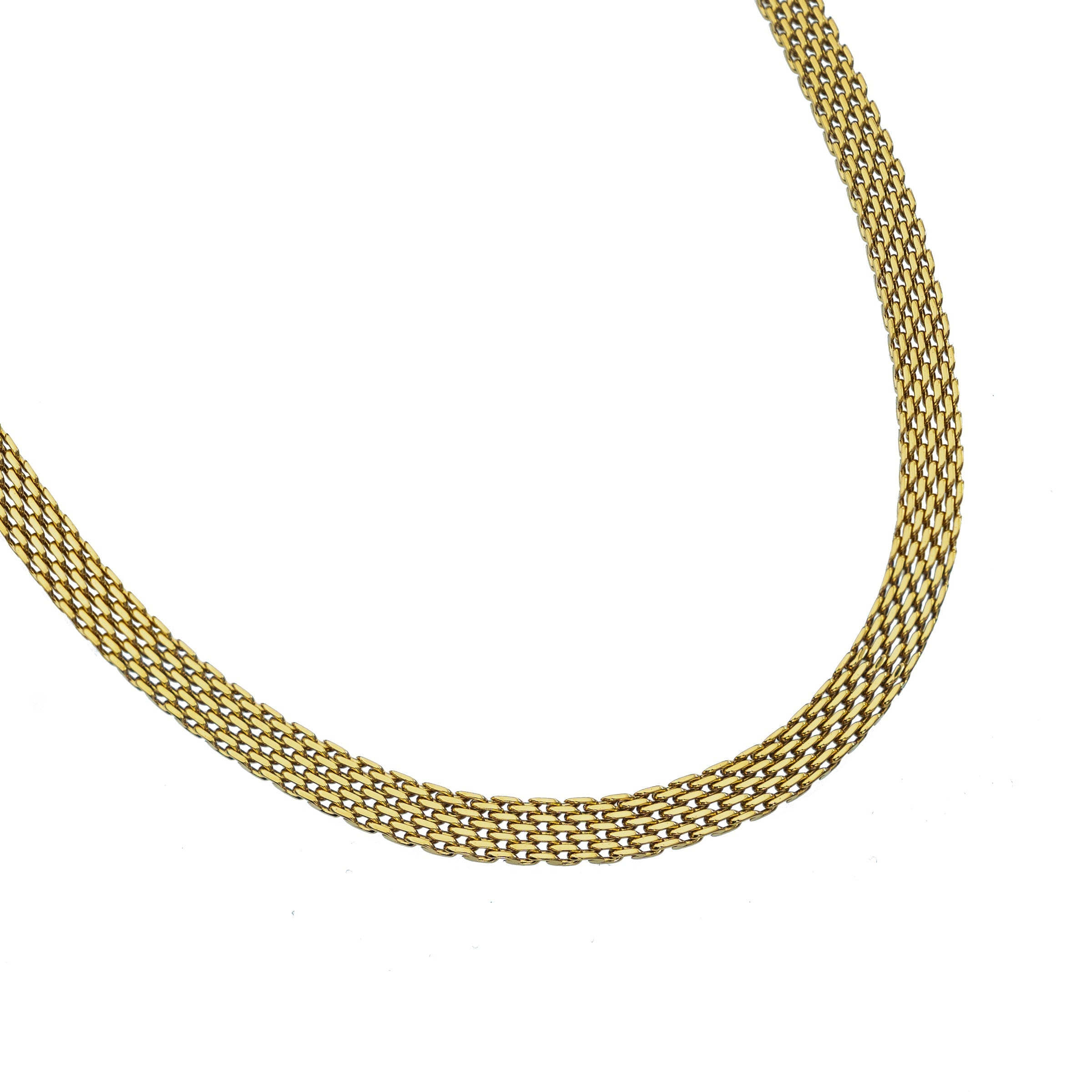 Waterproof Large Gold Braided Necklace