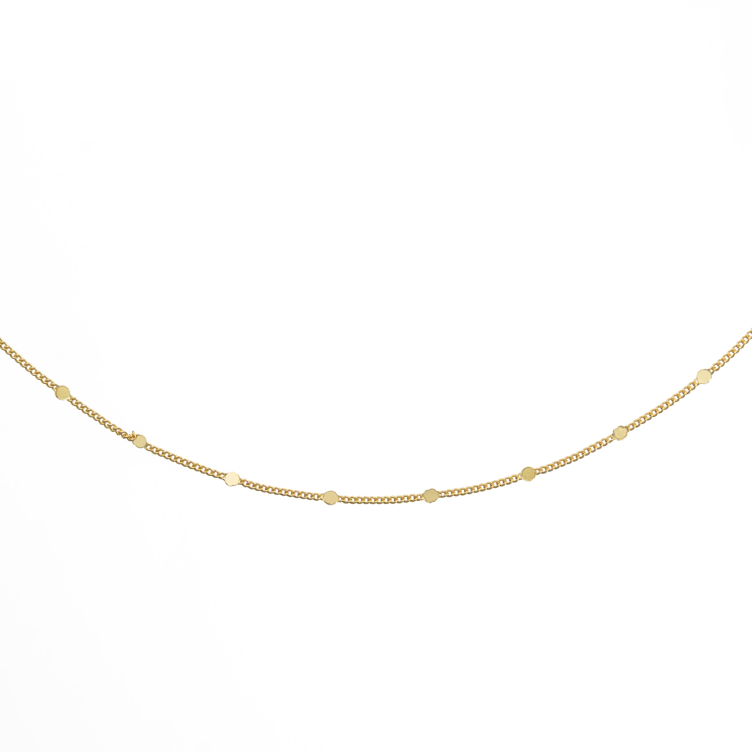 18K Gold Dainty Reflective Choker