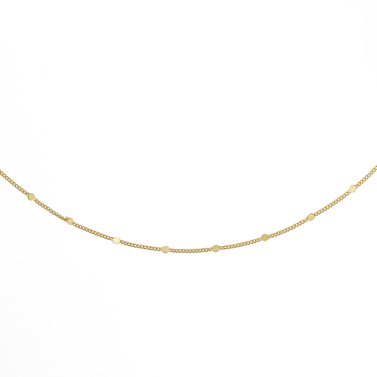 18K Gold Dainty Reflective Choker