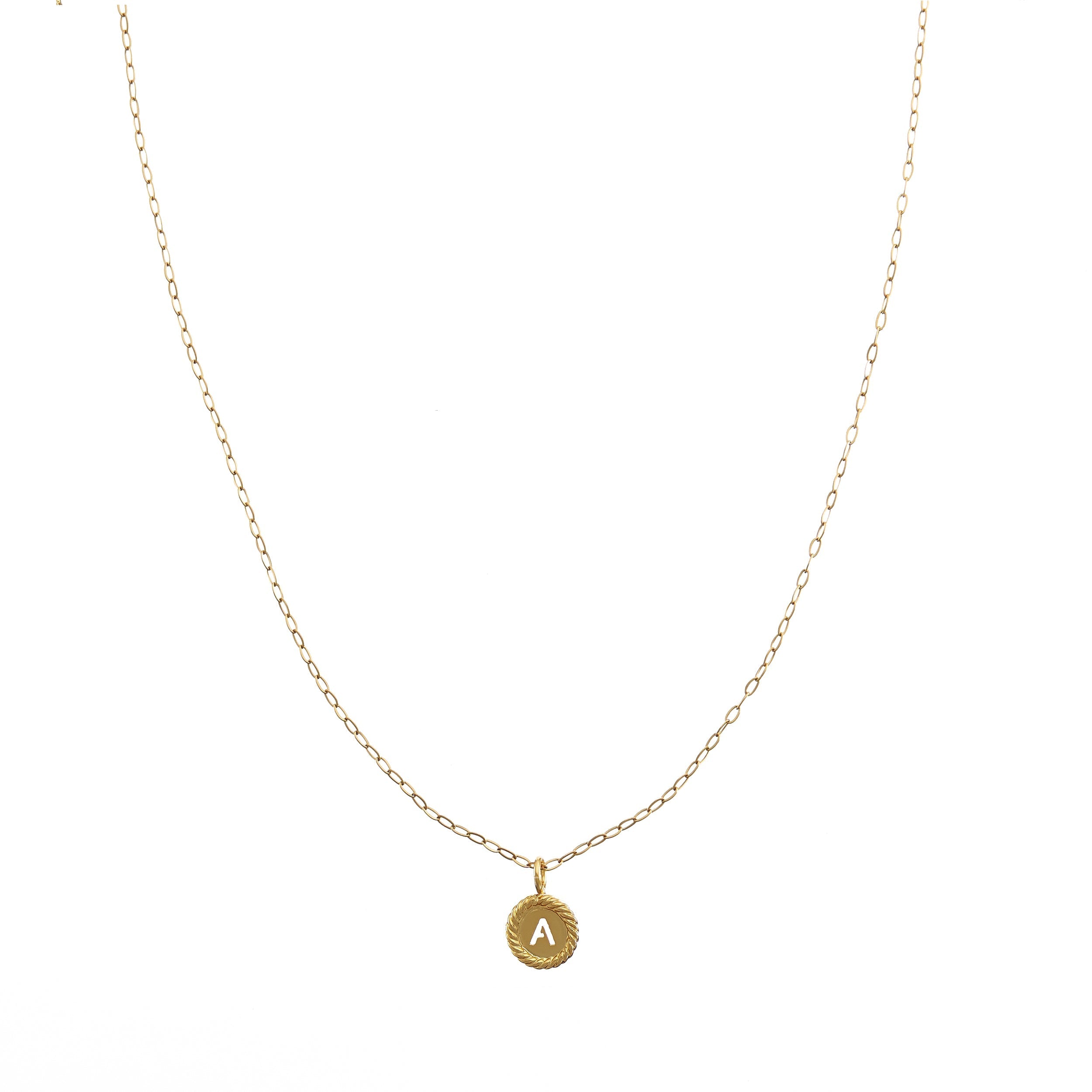 Waterproof Gold Sealed Initial Necklace