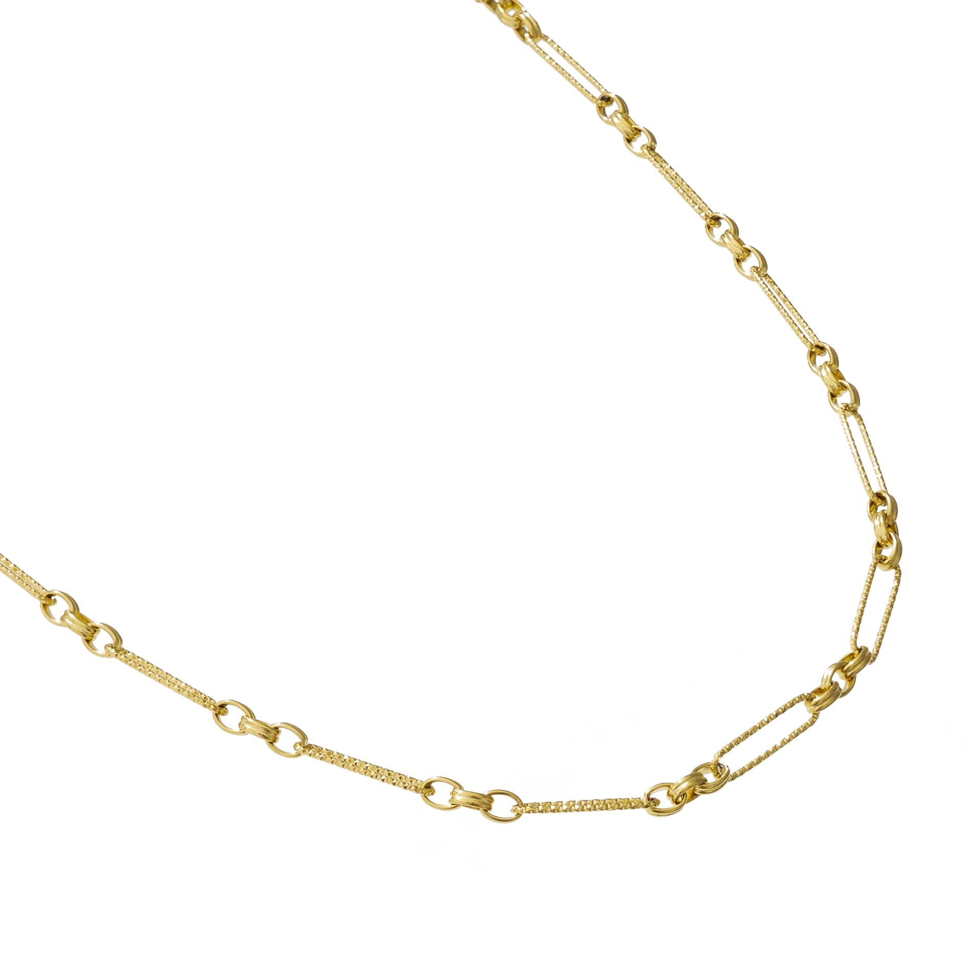 Waterproof Gold Modern Paperclip Chain Necklace