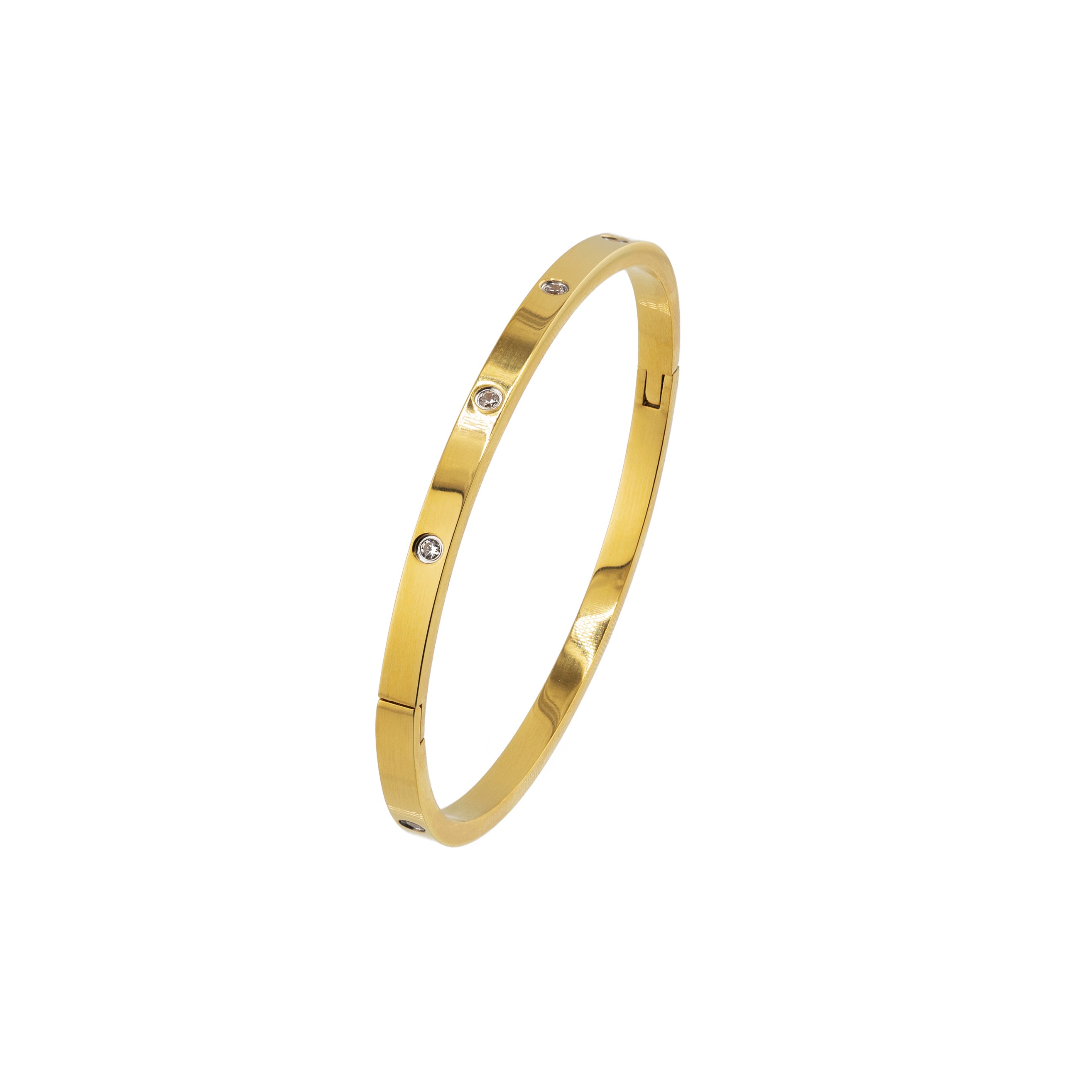 Waterproof Gold Diamond Bangle