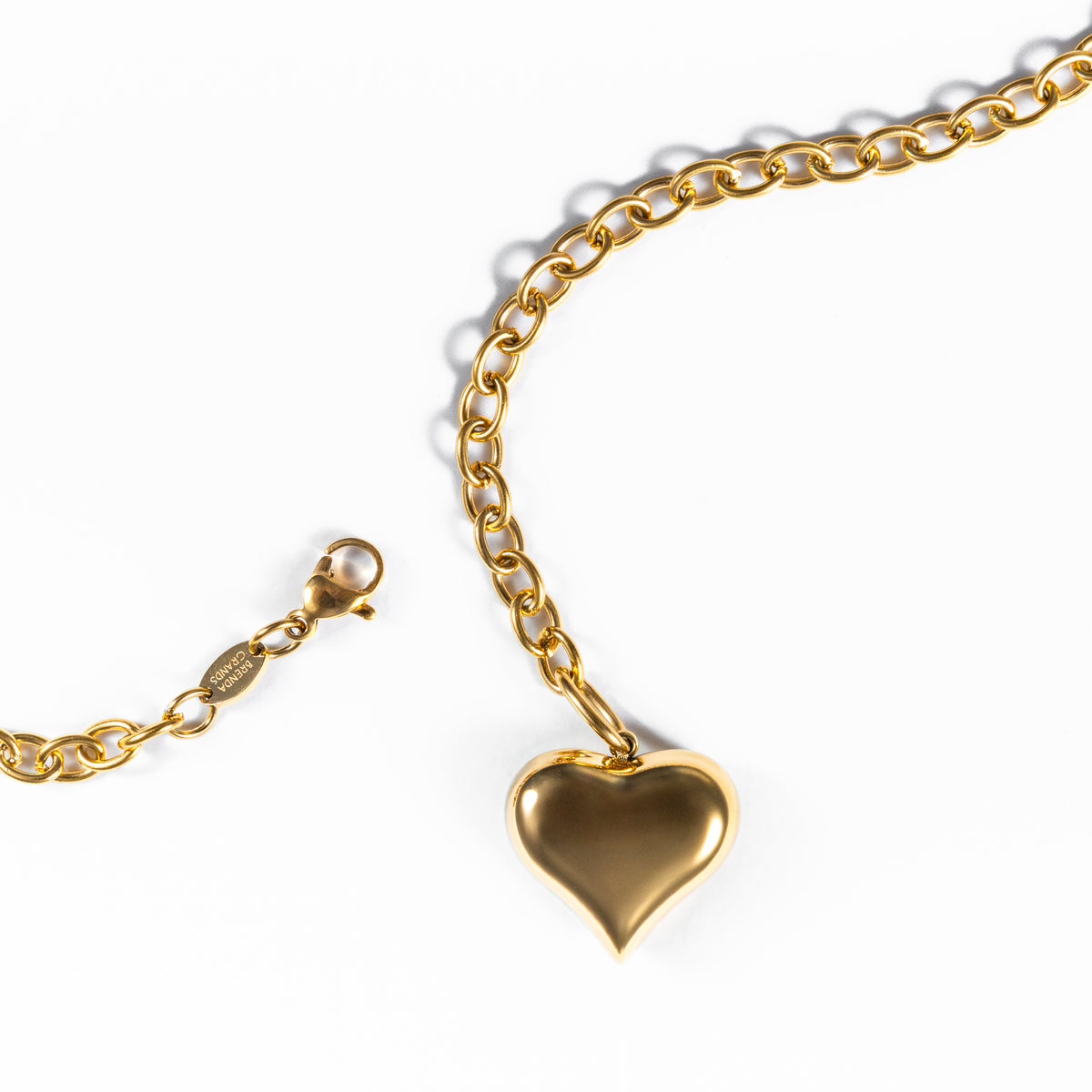 Waterproof Puffy Heart Medium Necklace