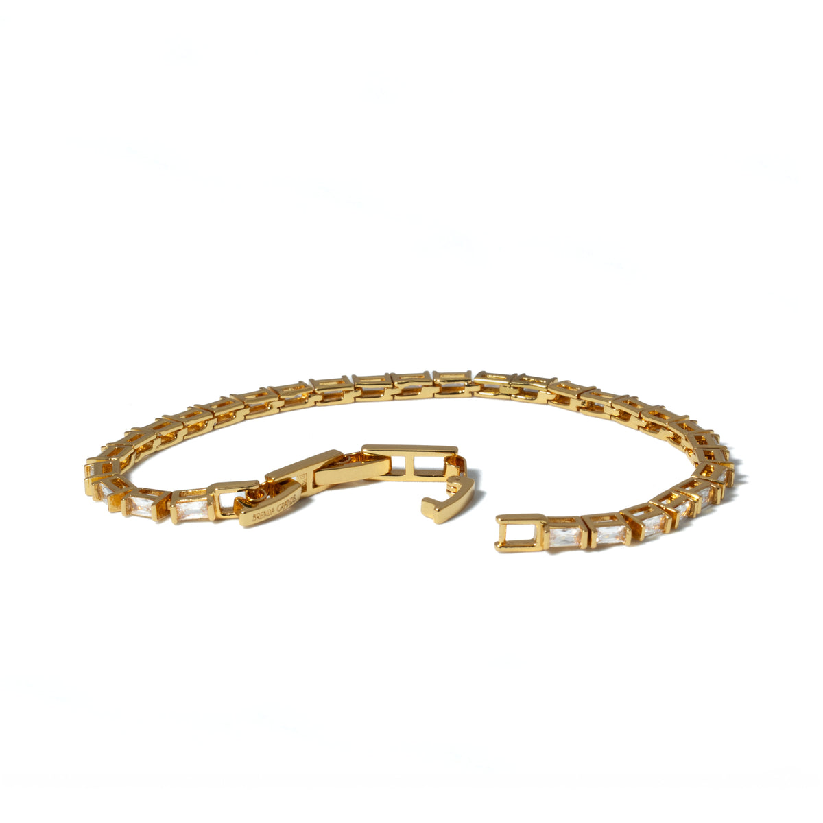 18K Gold Baguette Tennis Bracelet