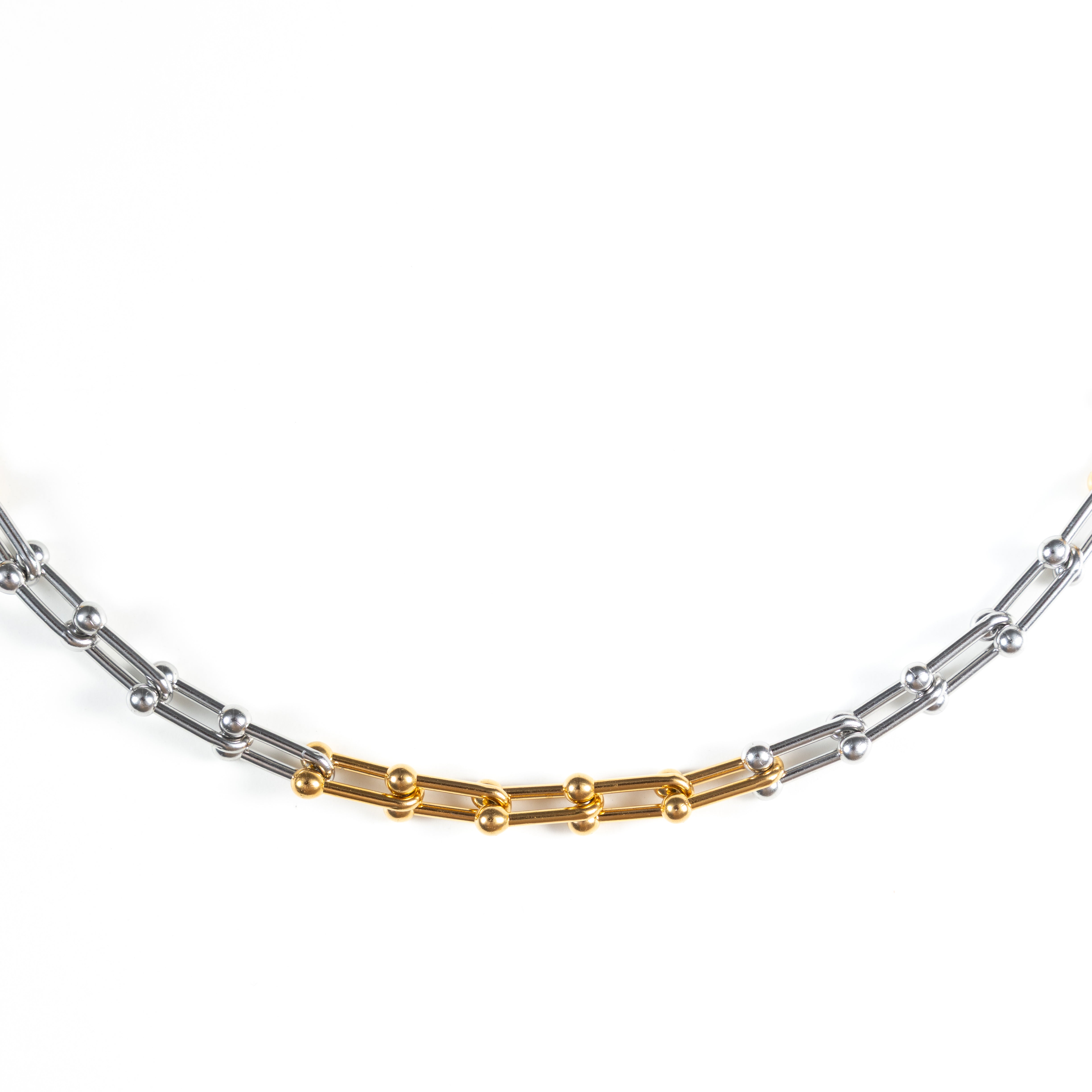 Waterproof Two Tone Chain Necklace