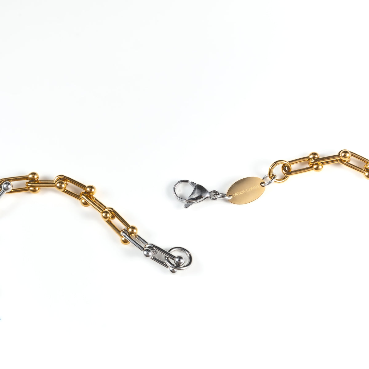 Waterproof Two Tone Chain Necklace