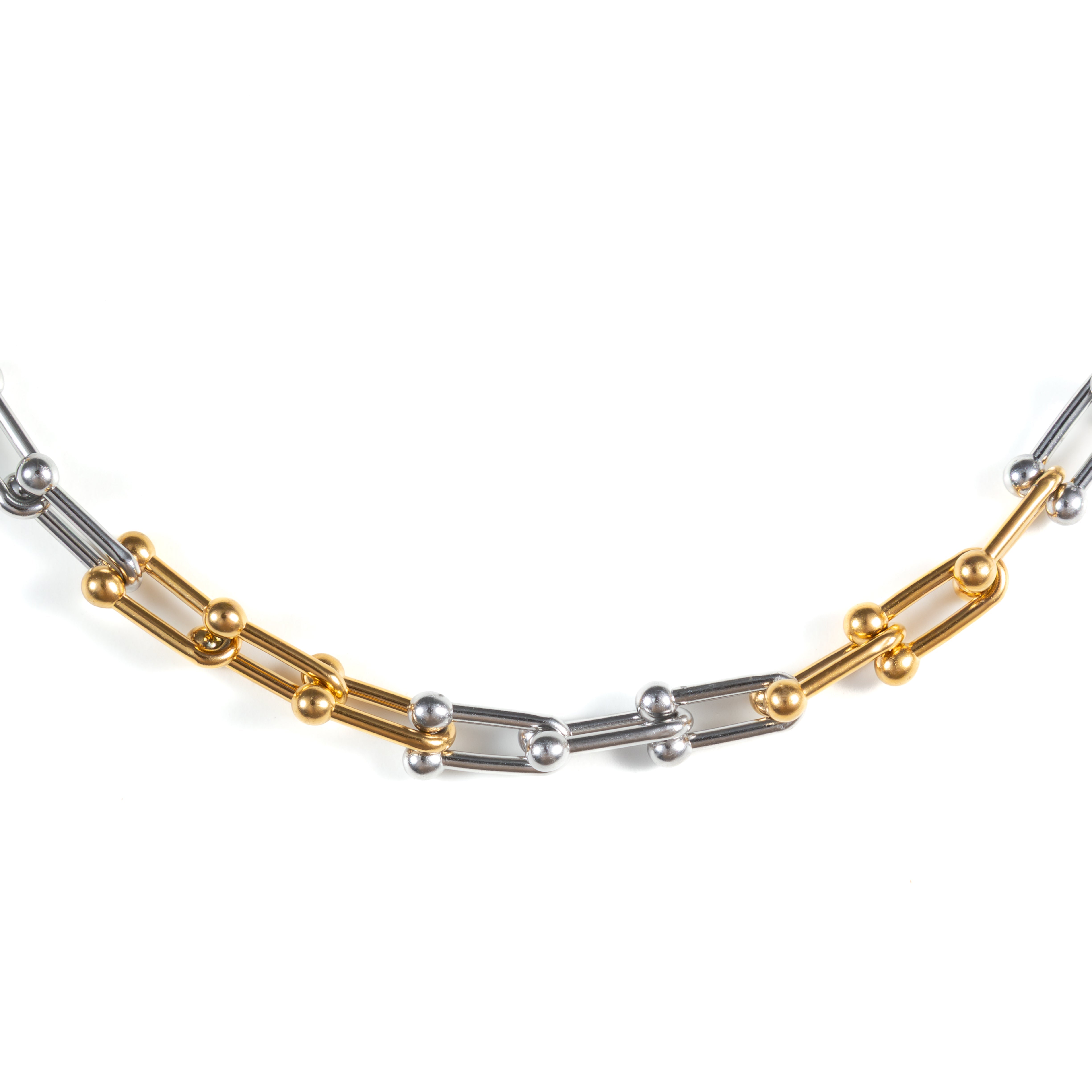 Waterproof Two Tone Chain Bracelet