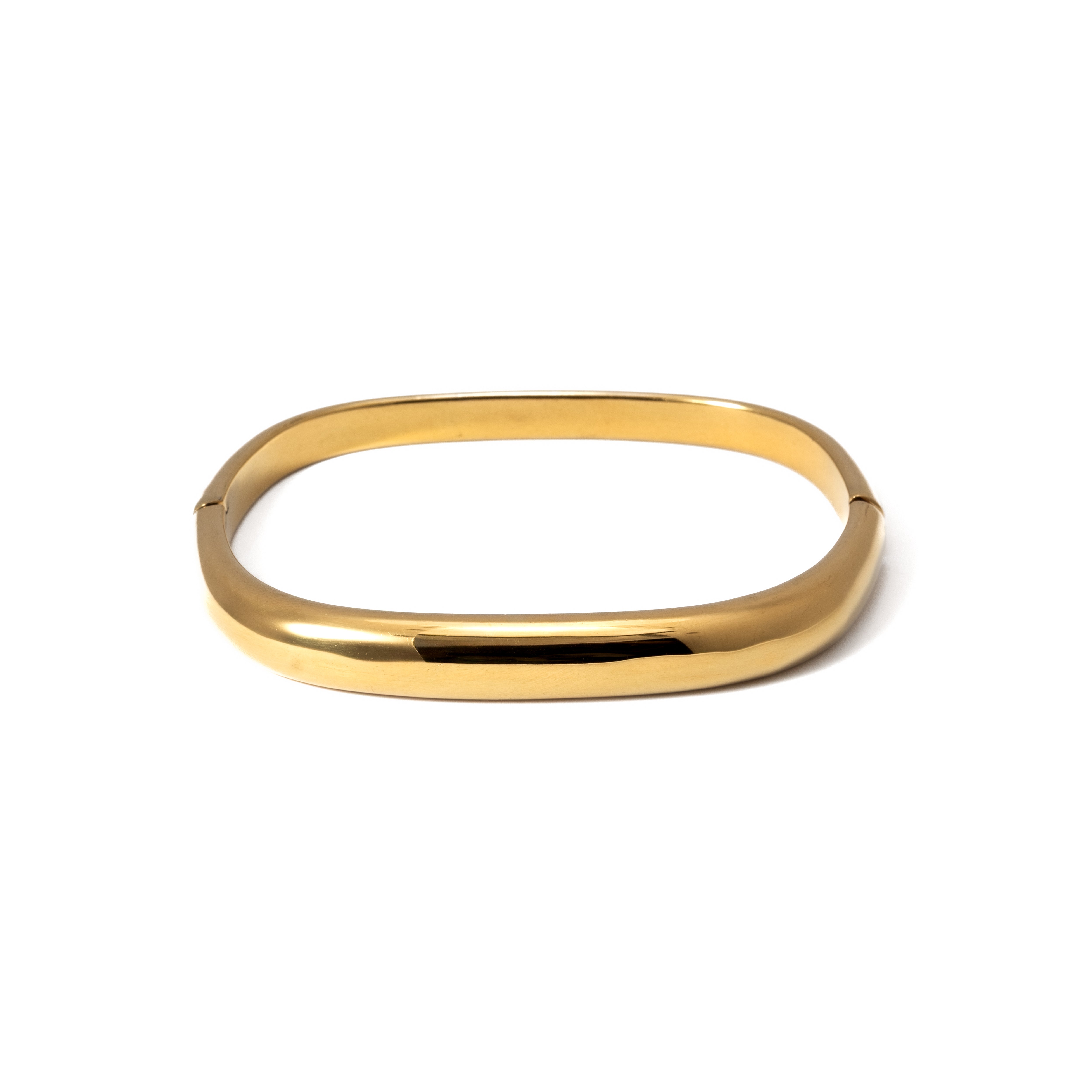 Waterproof Gold Square Cuff Bangle