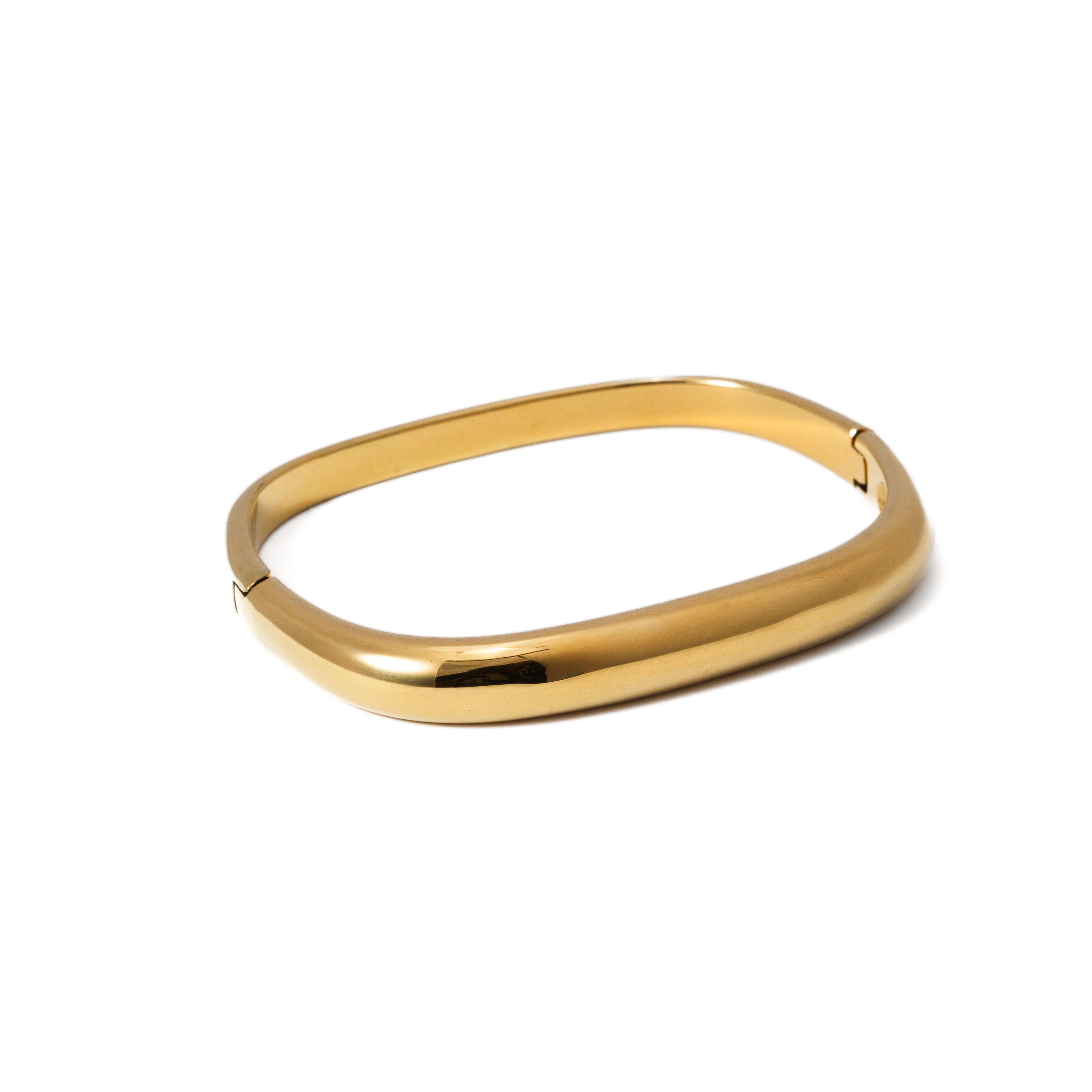 Waterproof Gold Square Cuff Bangle
