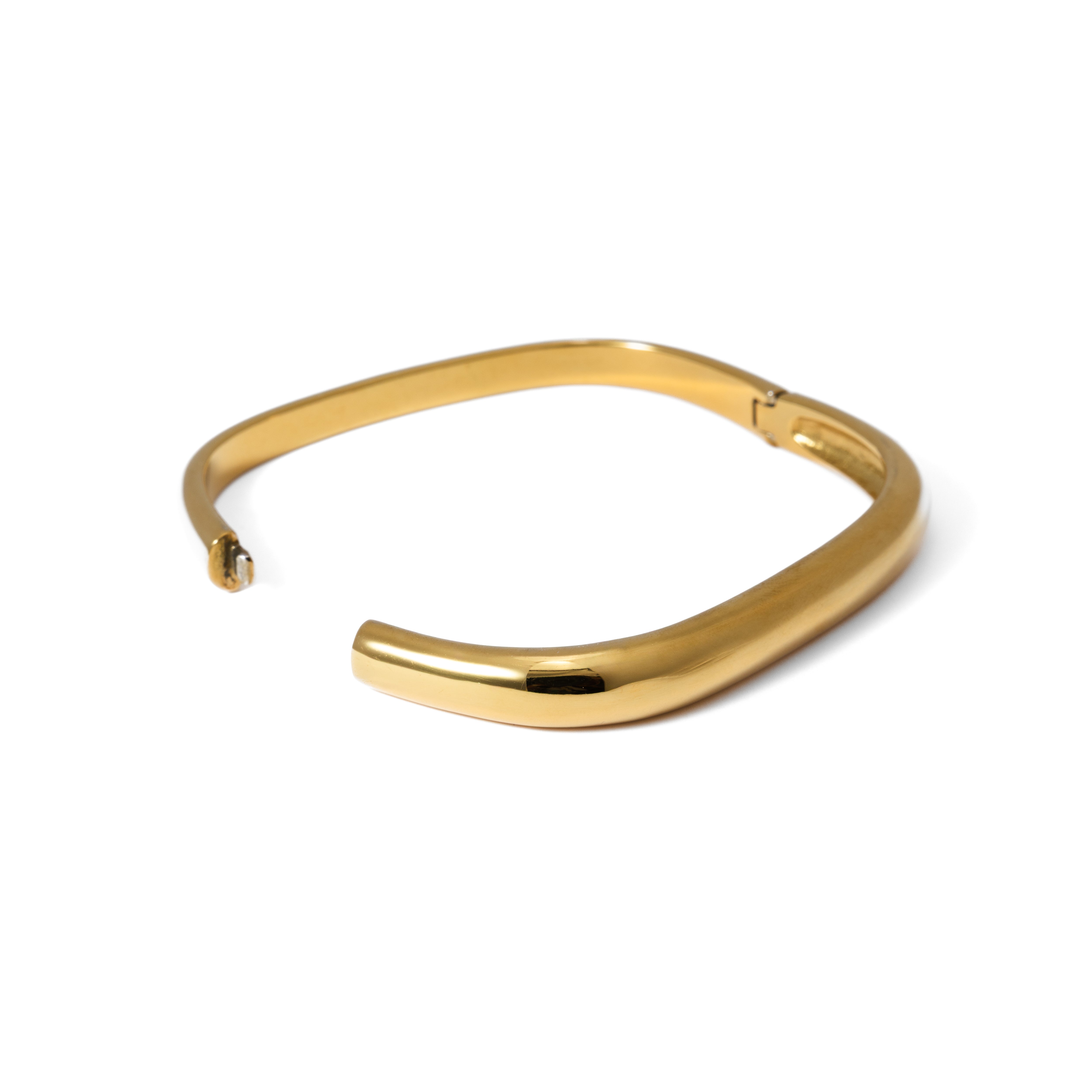 Waterproof Gold Square Cuff Bangle