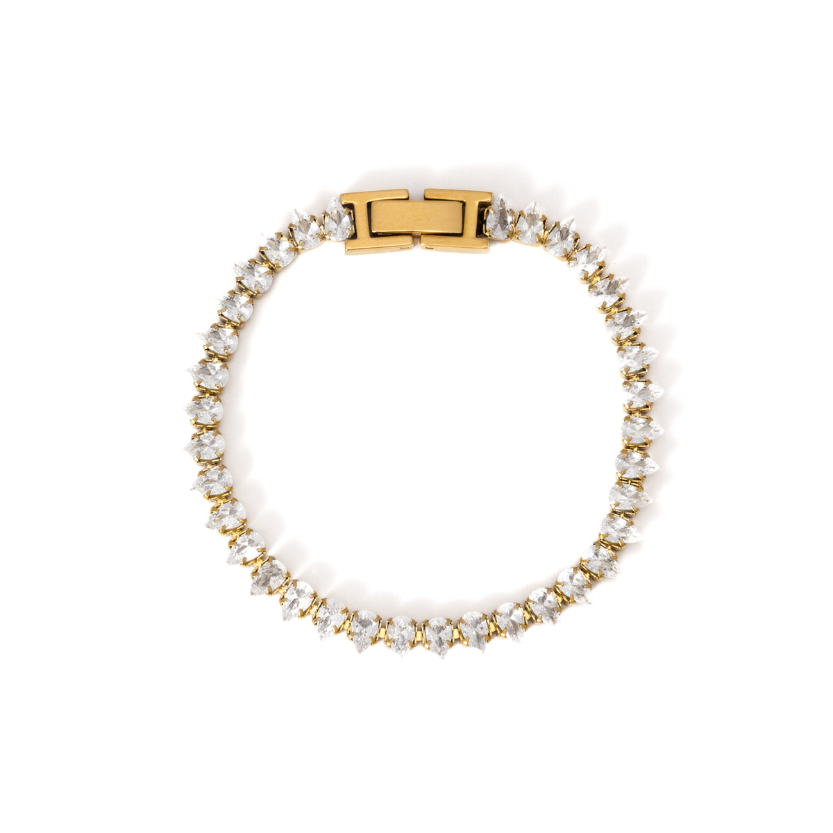 Waterproof 5mm Teardrop Tennis Bracelet