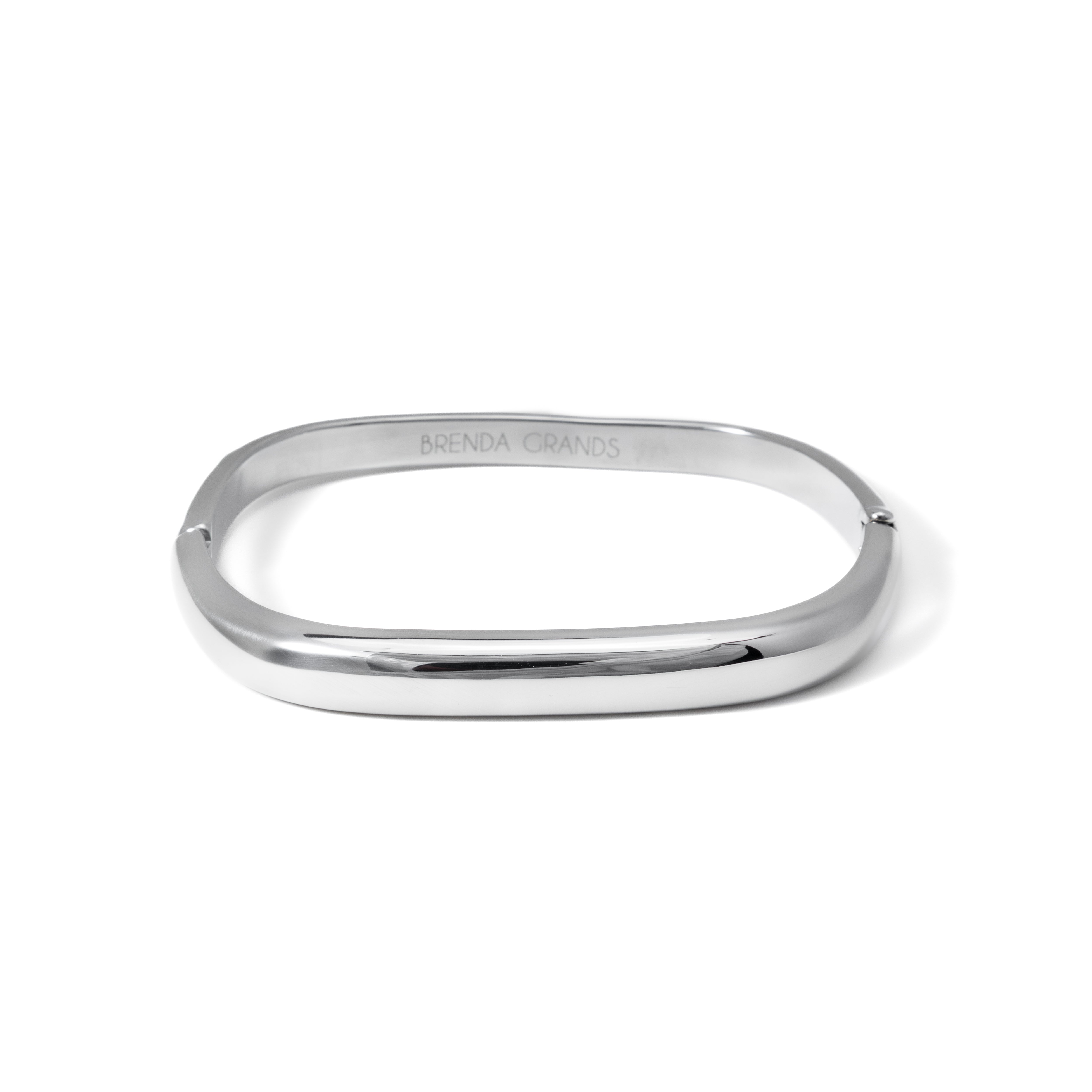 Waterproof Silver Square Cuff Bangle