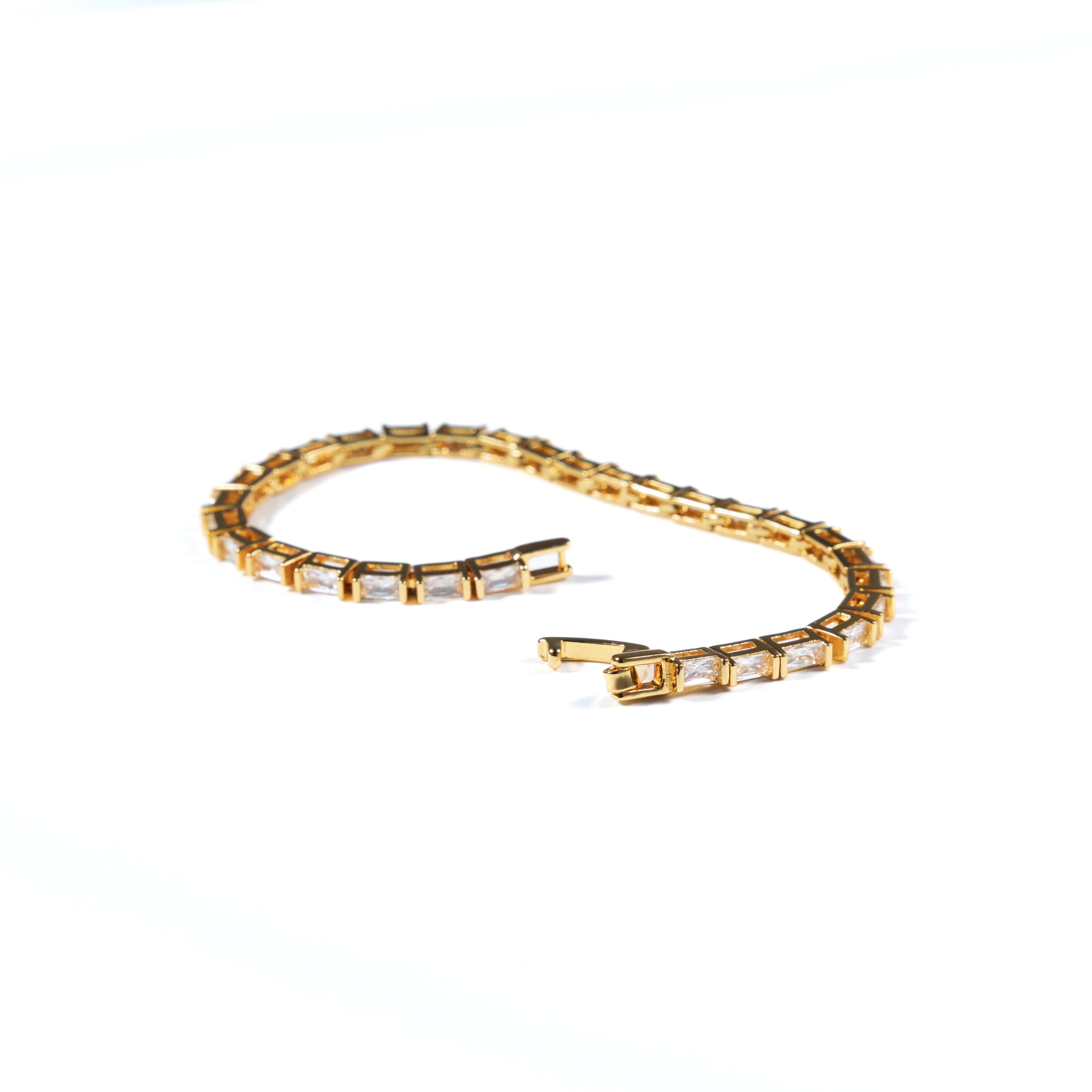 18K Gold Baguette Tennis Bracelet