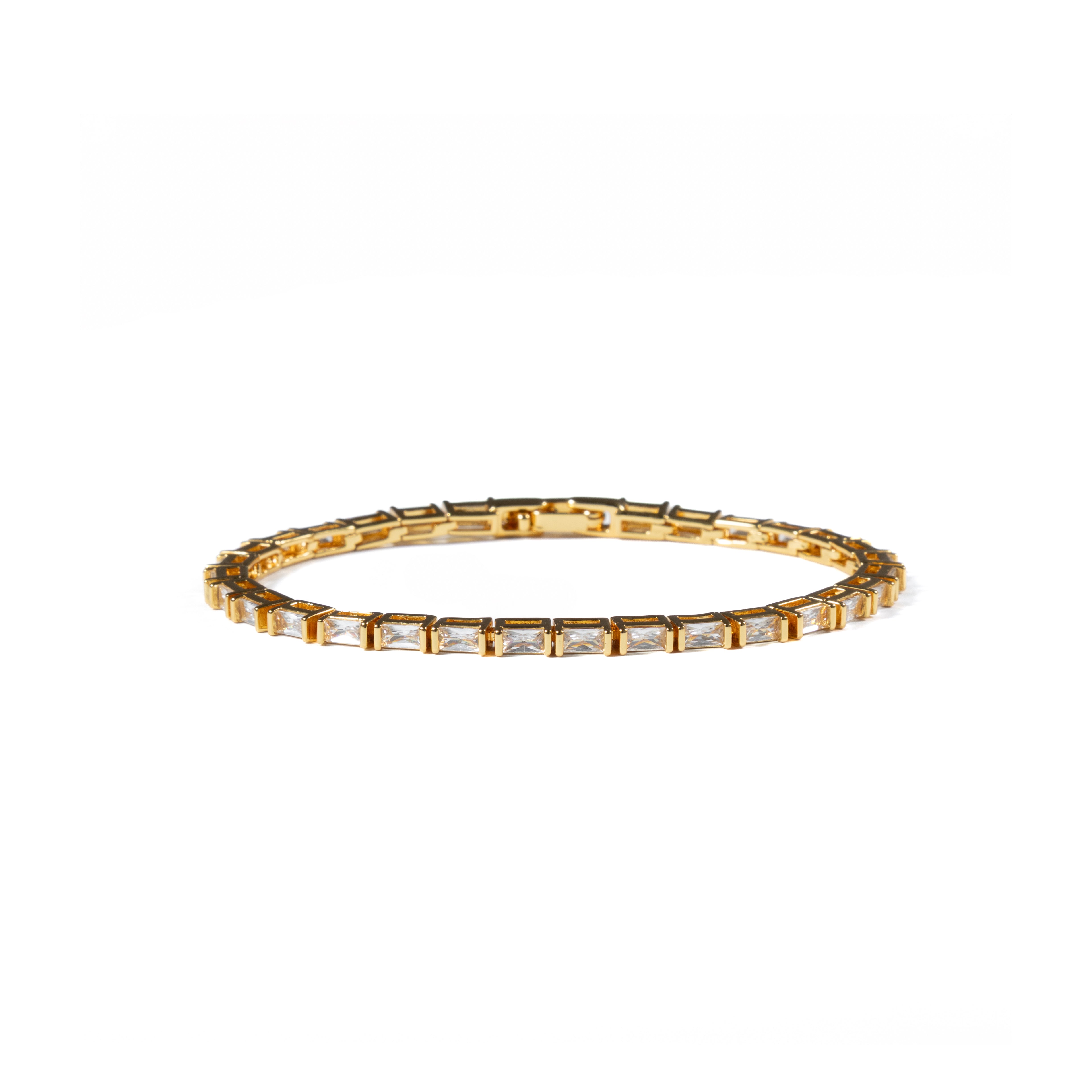 18K Gold Baguette Tennis Bracelet