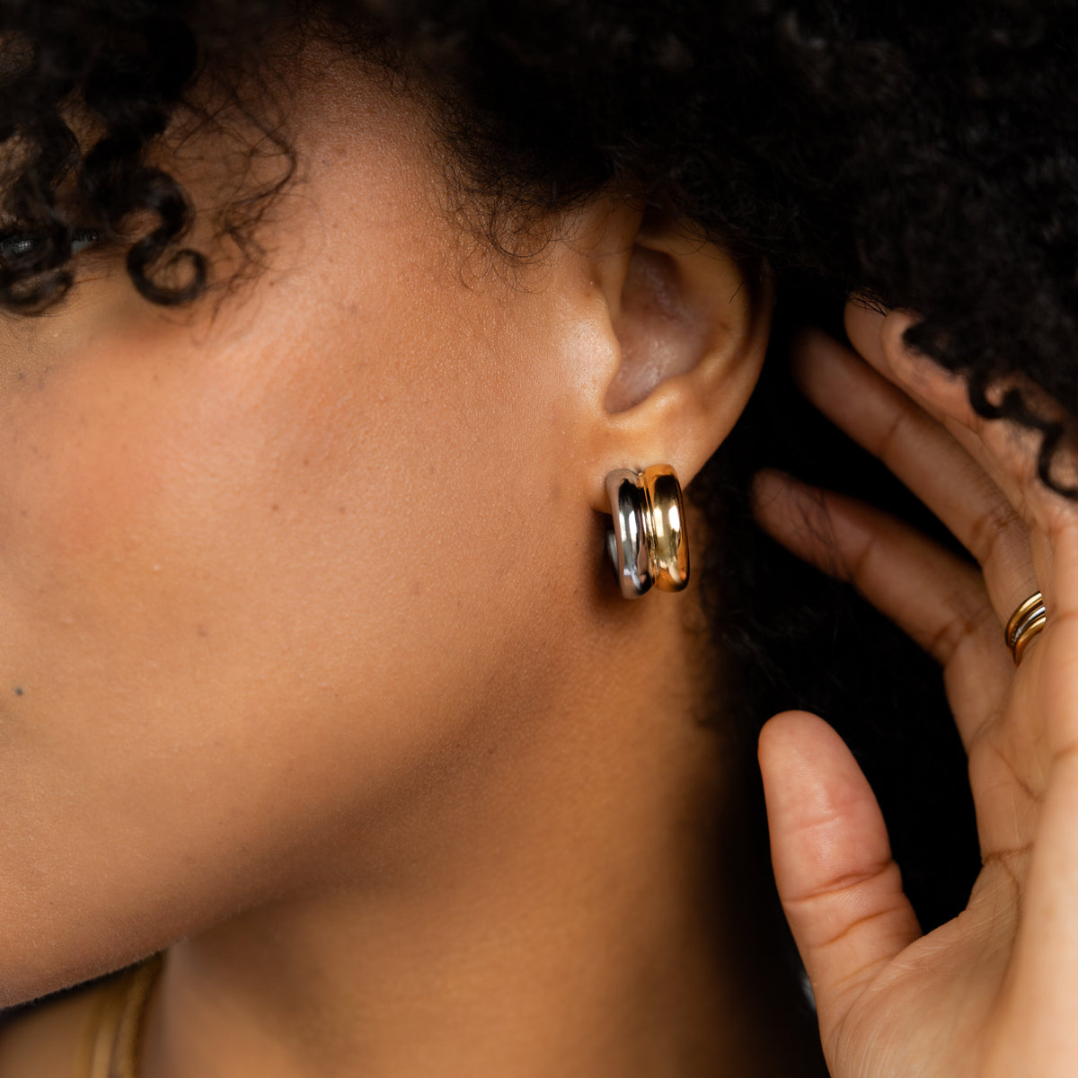 Waterproof Twin Two-Tone Hoops