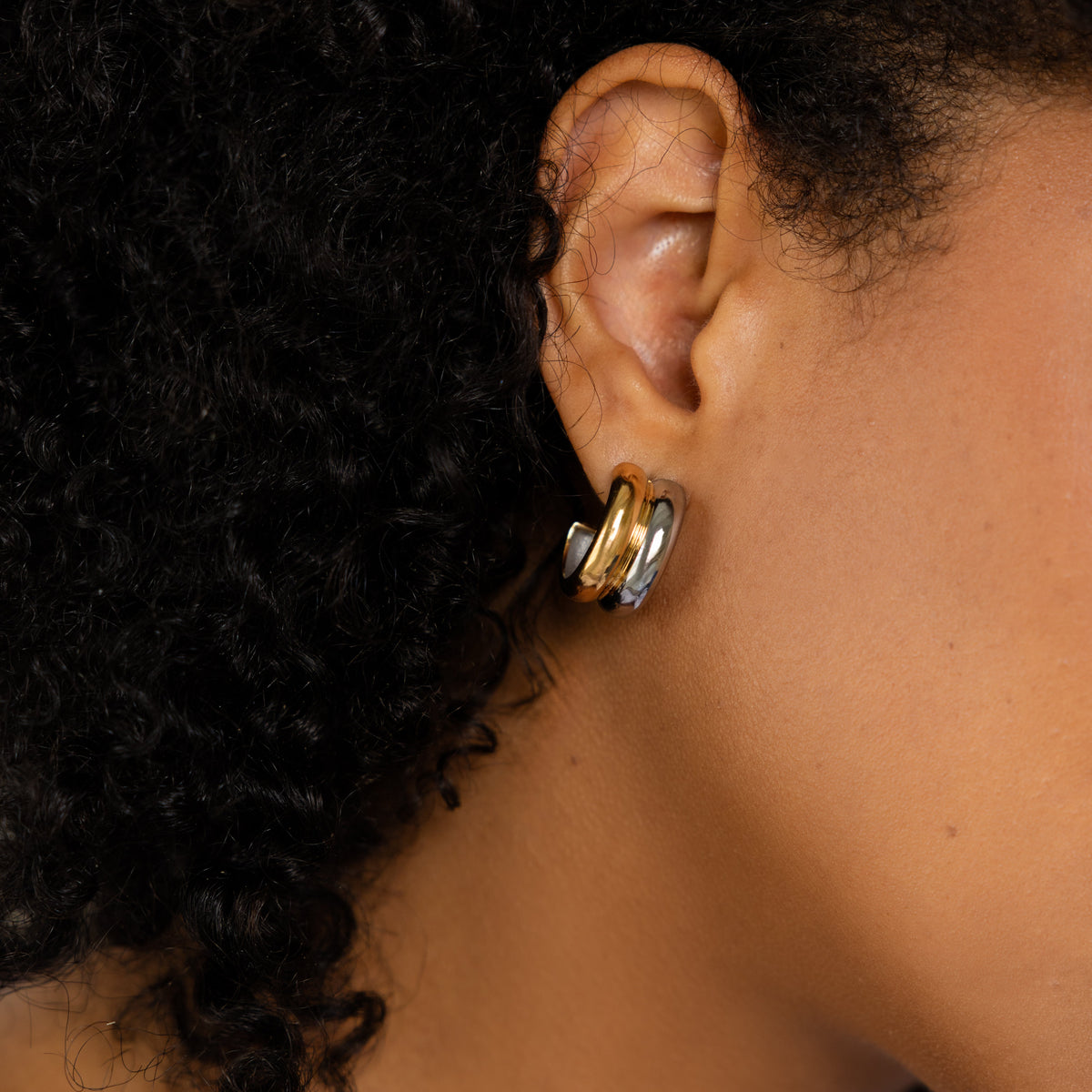 Waterproof Twin Two-Tone Hoops