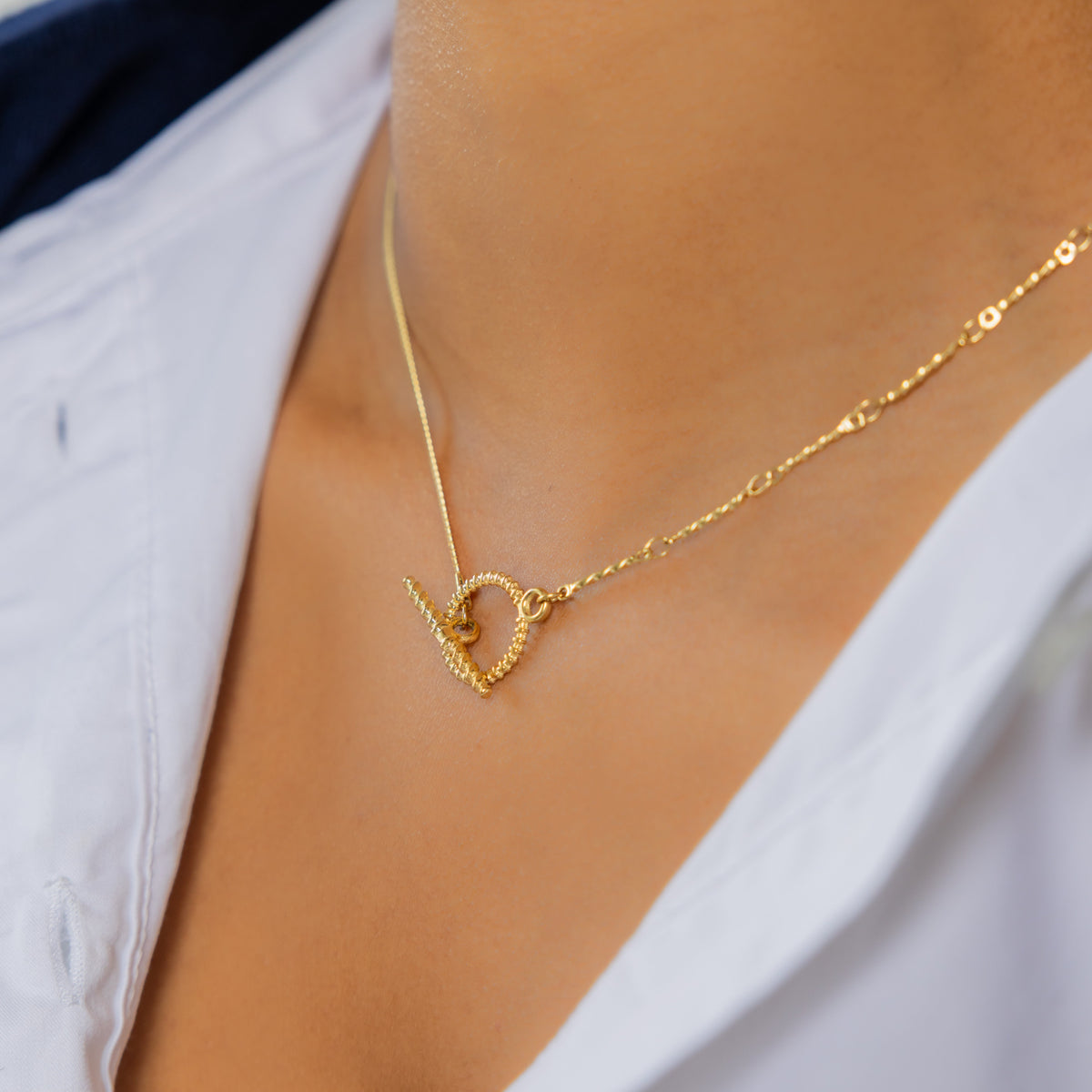 Waterproof Gold Dainty Toggle Chain Necklace
