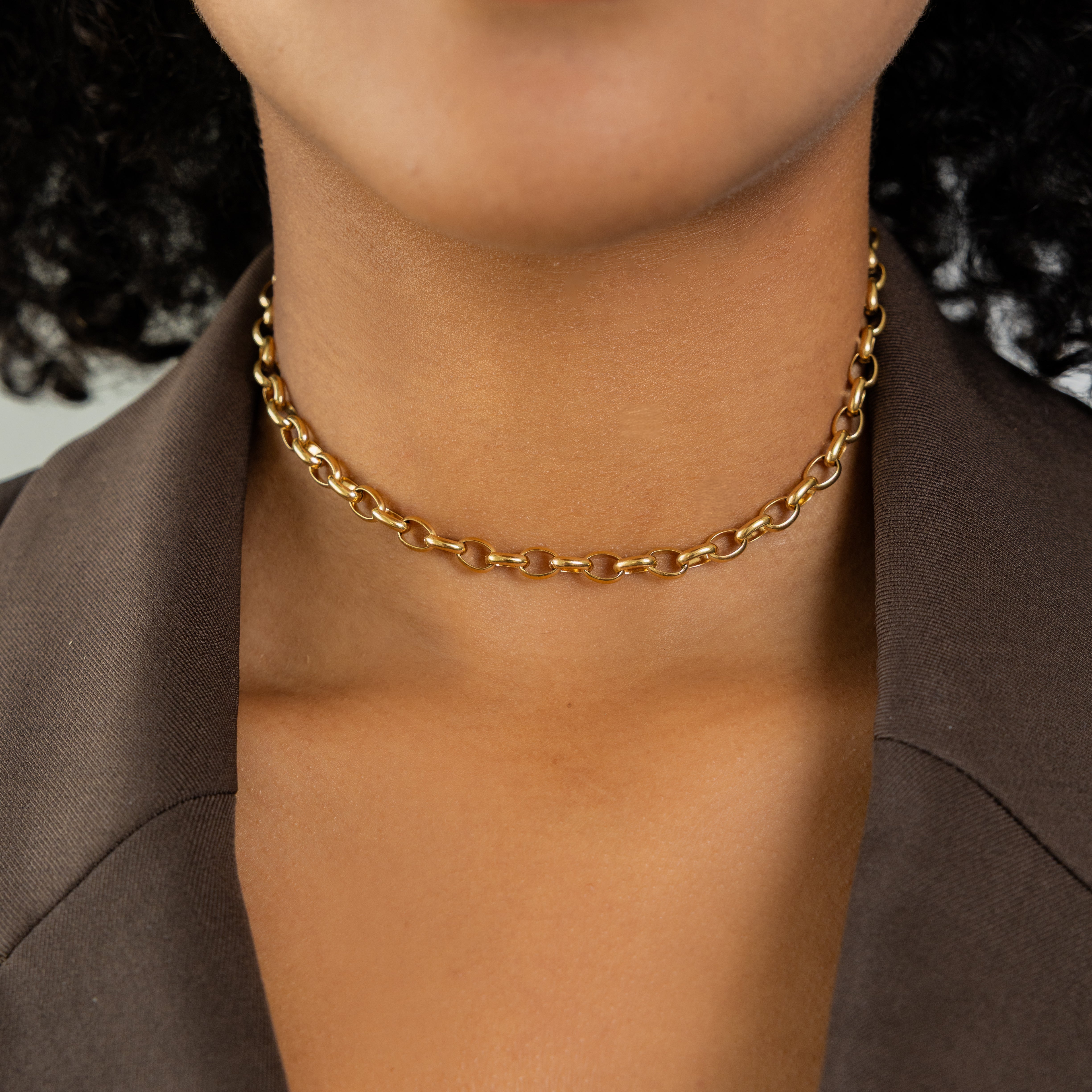 Waterproof Gold Chunky Link Chain