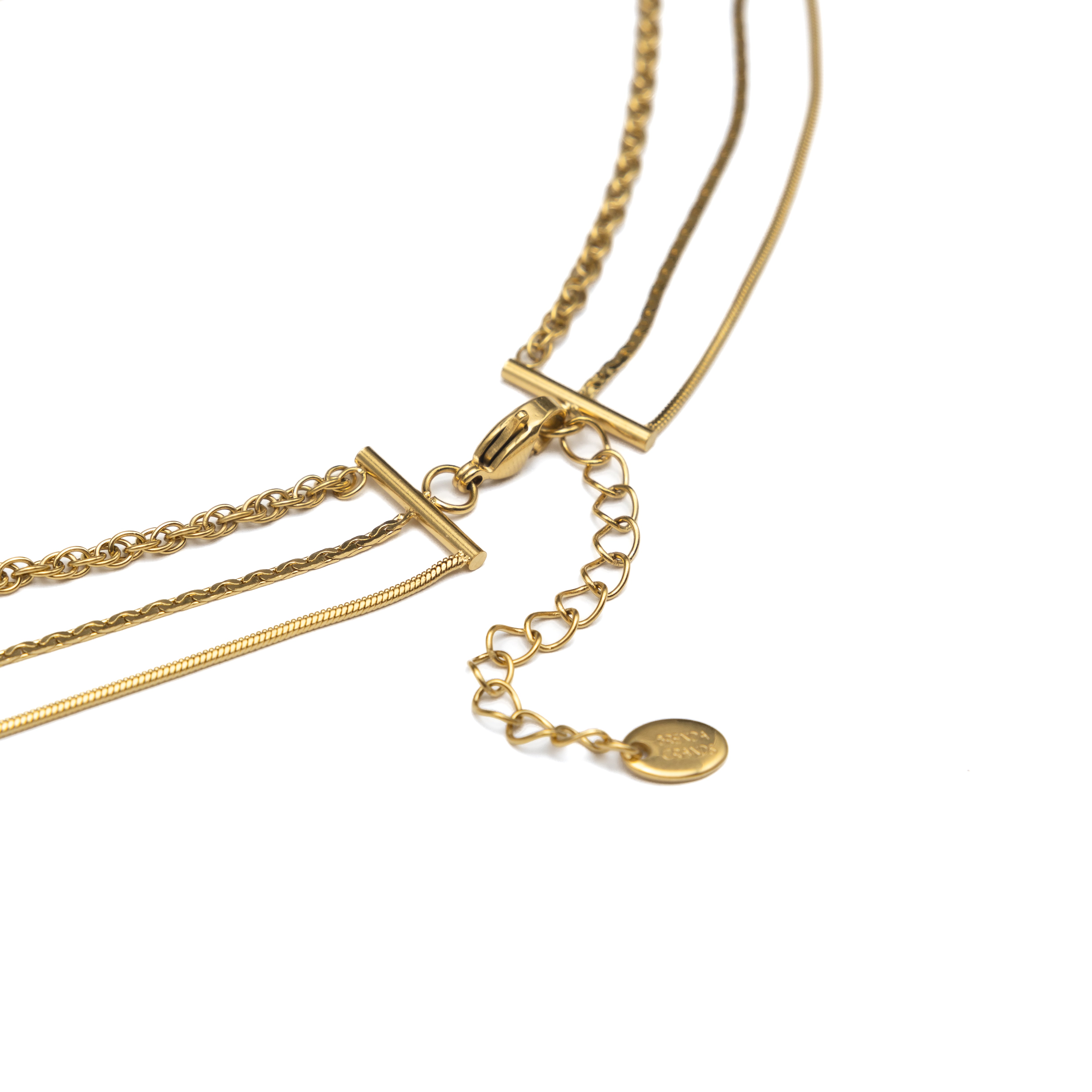 Waterproof Gold 3 in 1 Layer Rope Necklace