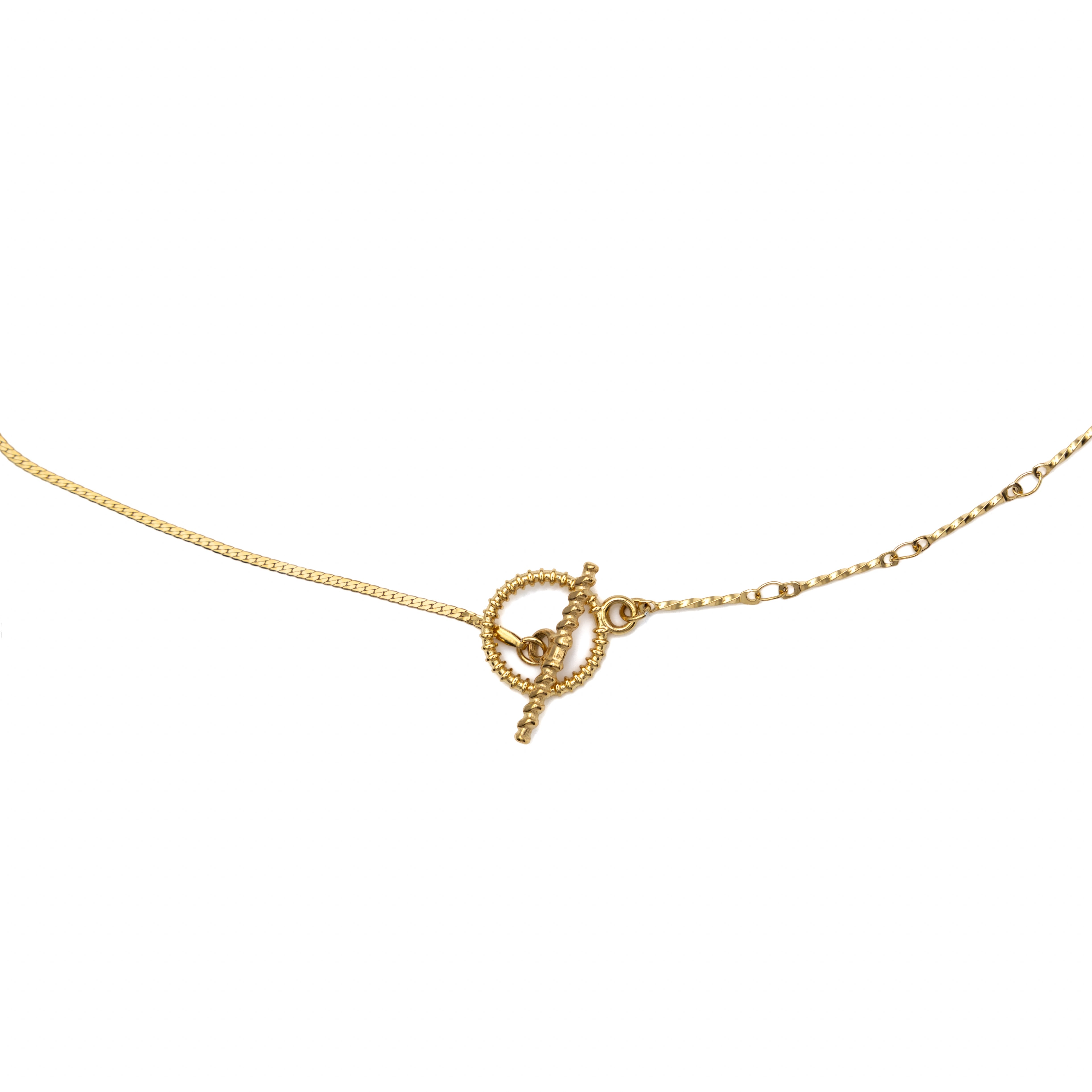 Waterproof Gold Dainty Toggle Chain Necklace