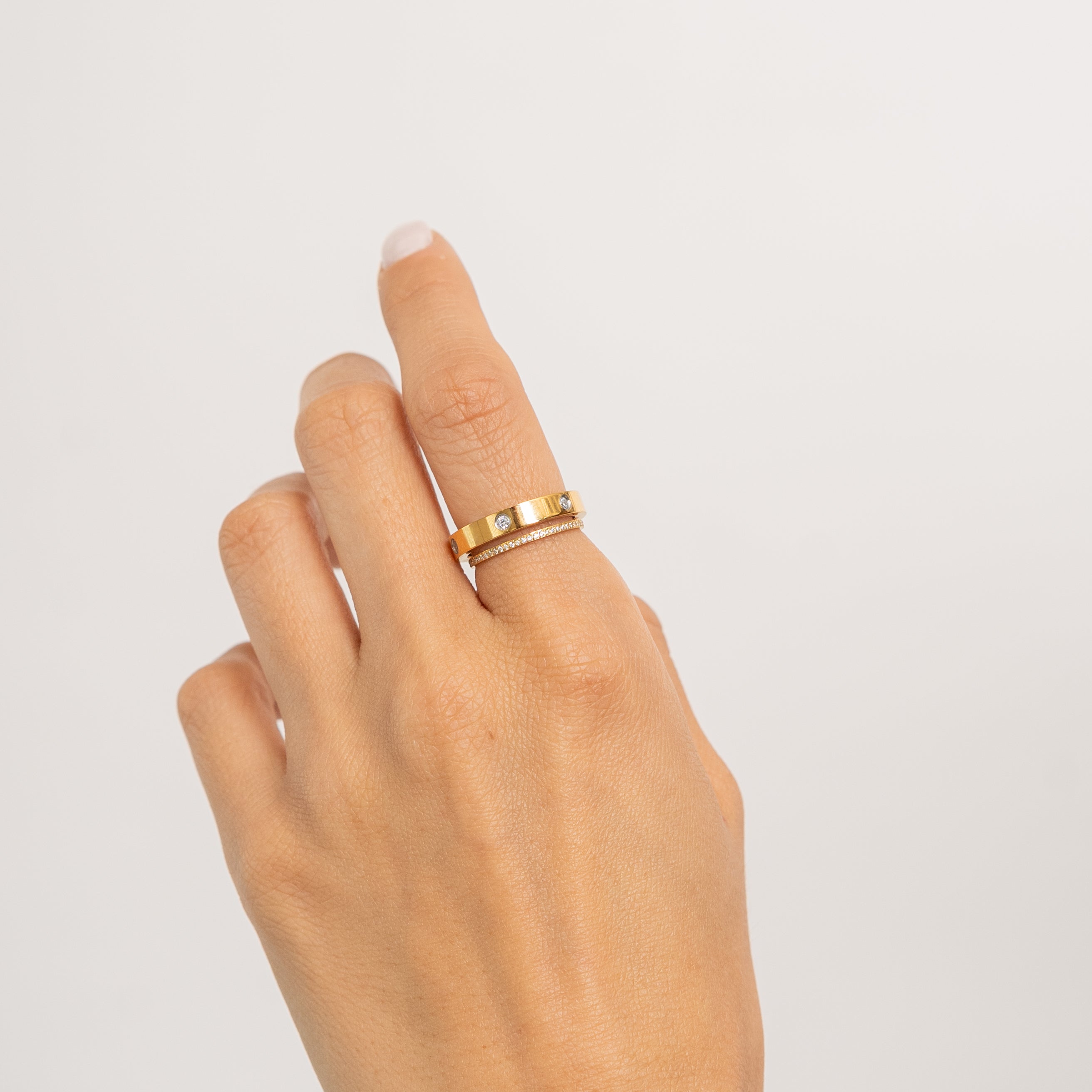 Waterproof Gold Diamond Ring Band