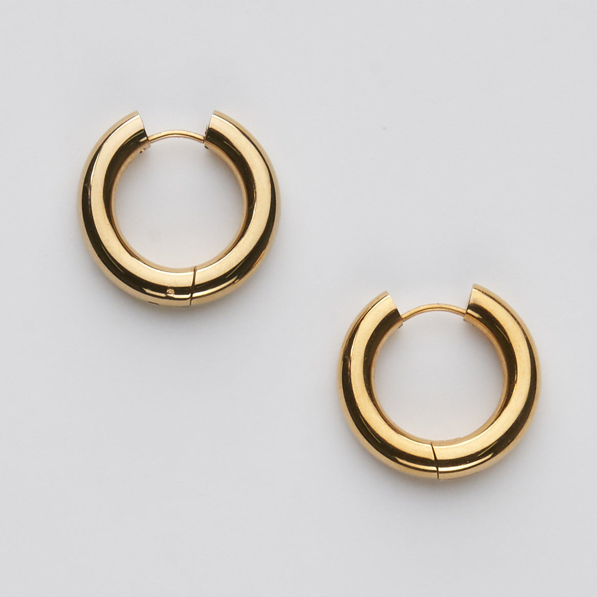 Waterproof Gold Chunky Hoops