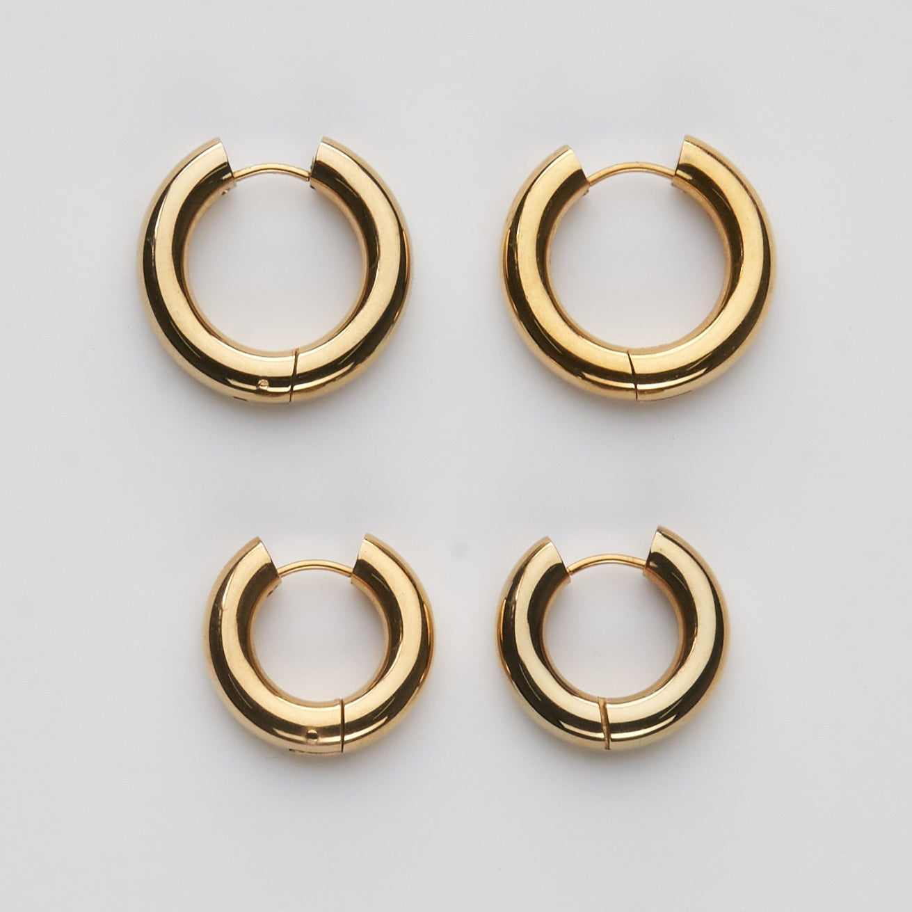 Waterproof Gold Chunky Hoops