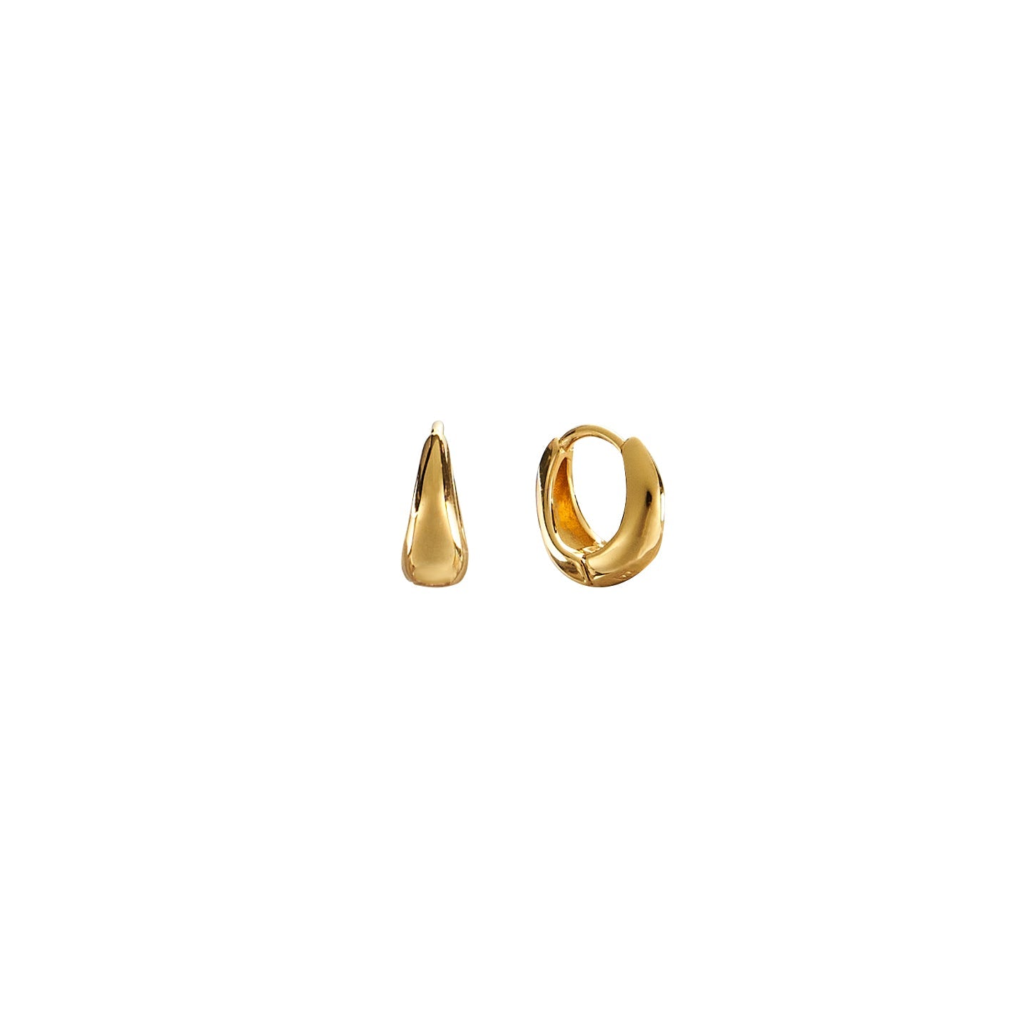18K Gold 10mm Zenith Hoops