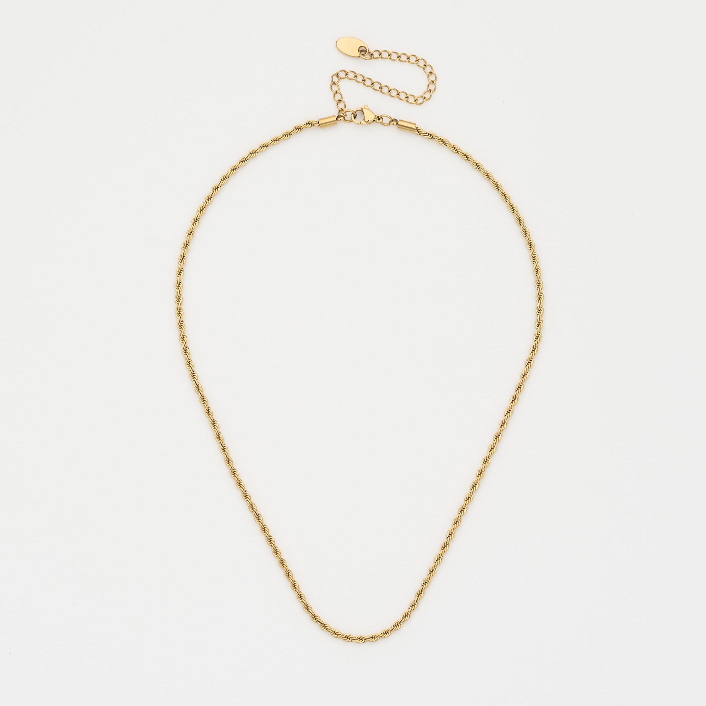 Waterproof Gold Rope Chain Necklace