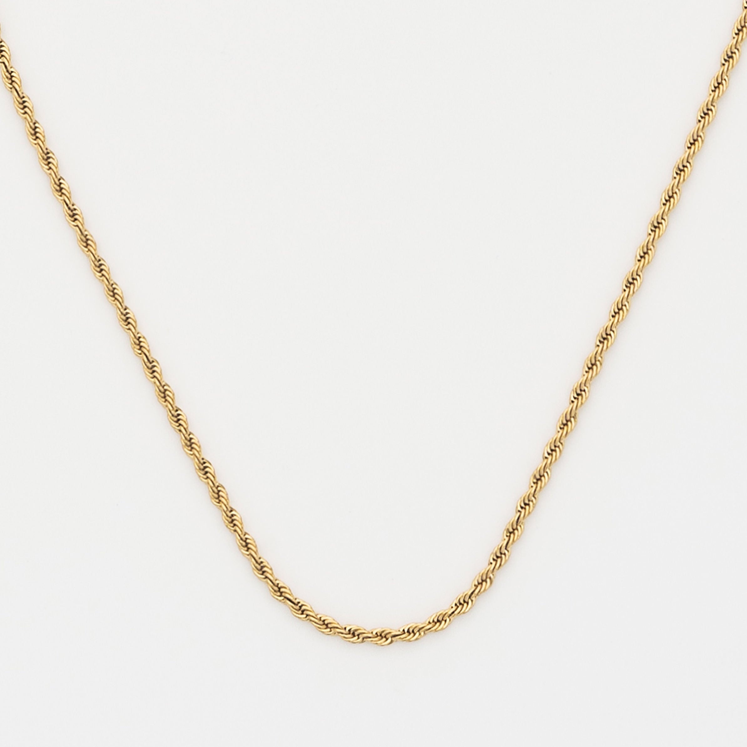 Waterproof Gold Rope Chain Necklace