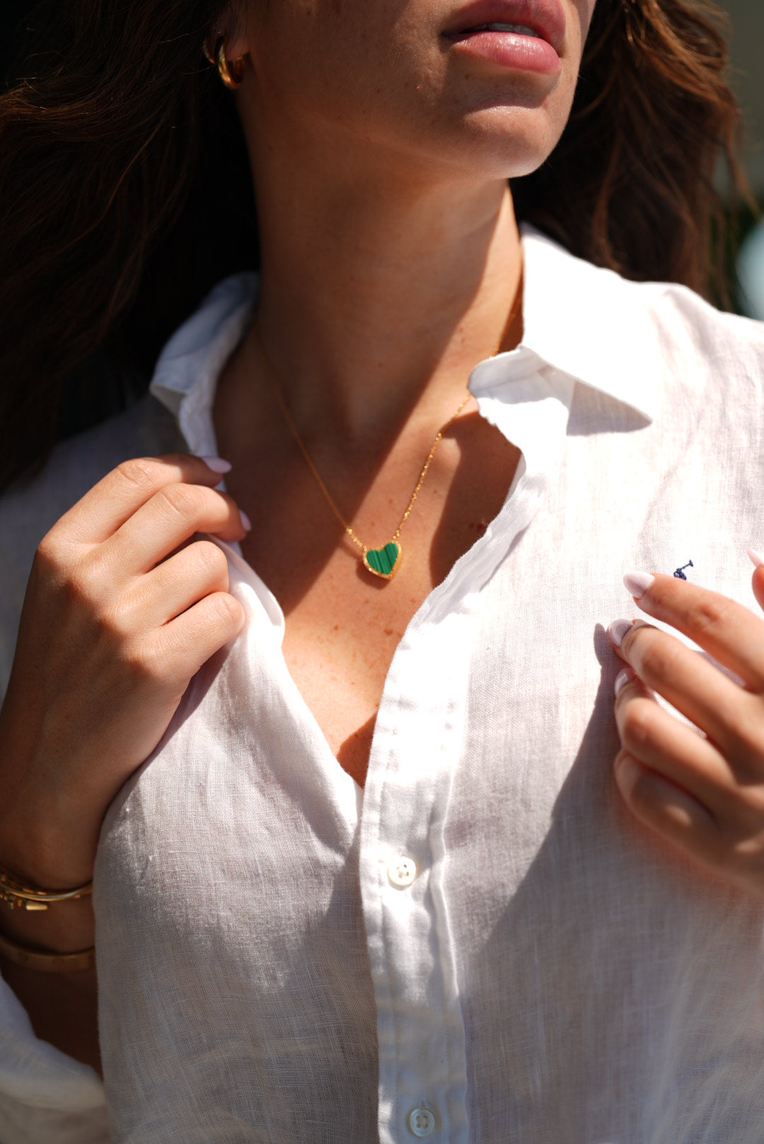 The Classic Malachite Heart Necklace