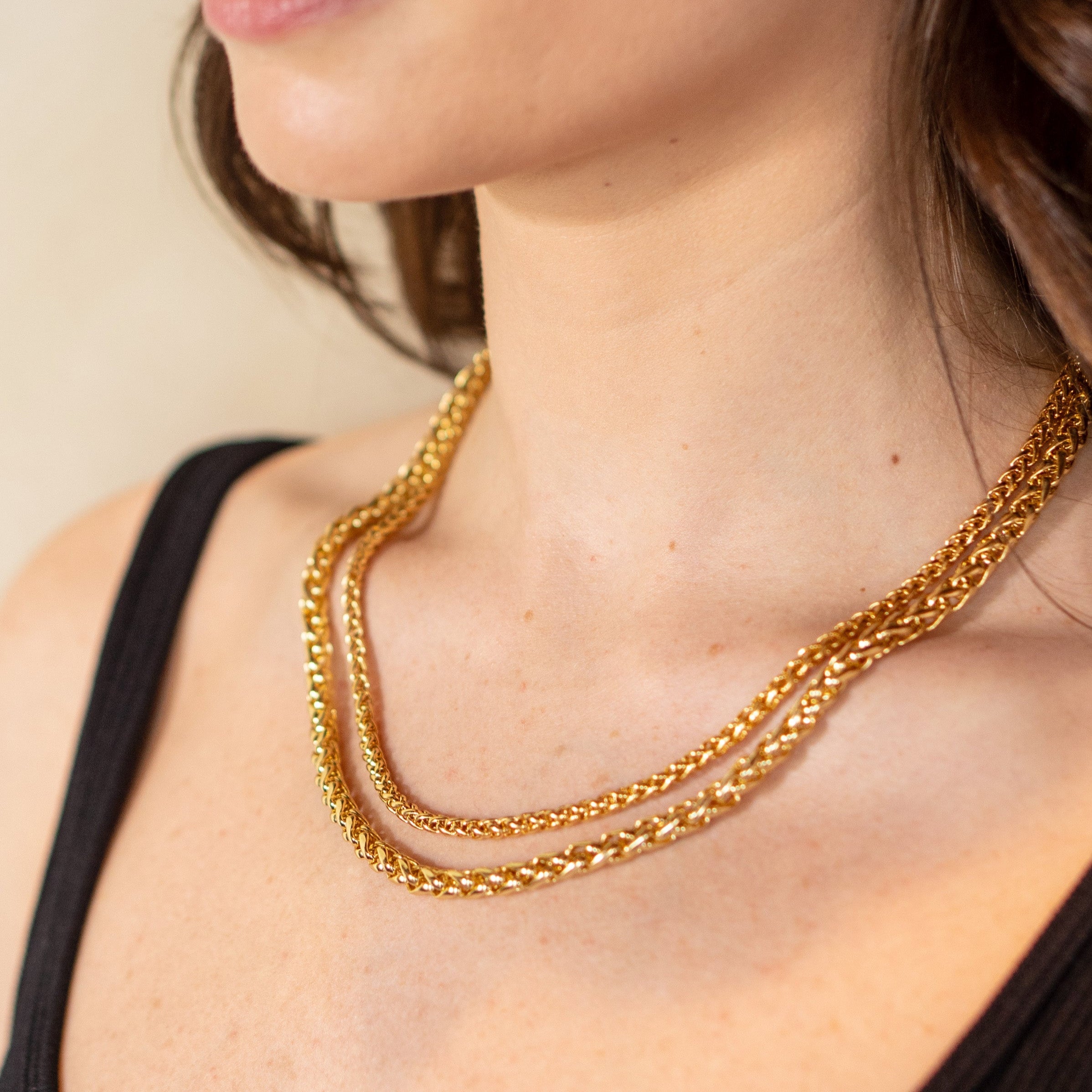 18K Gold Mini Knotted Necklace
